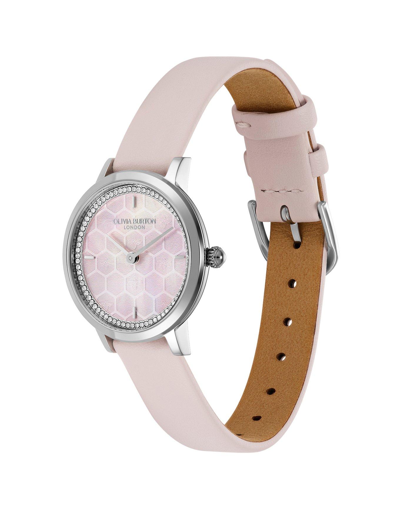 Image 2 of 8 of Olivia Burton Ultra Slim Honeycomb Ladies watch Pink