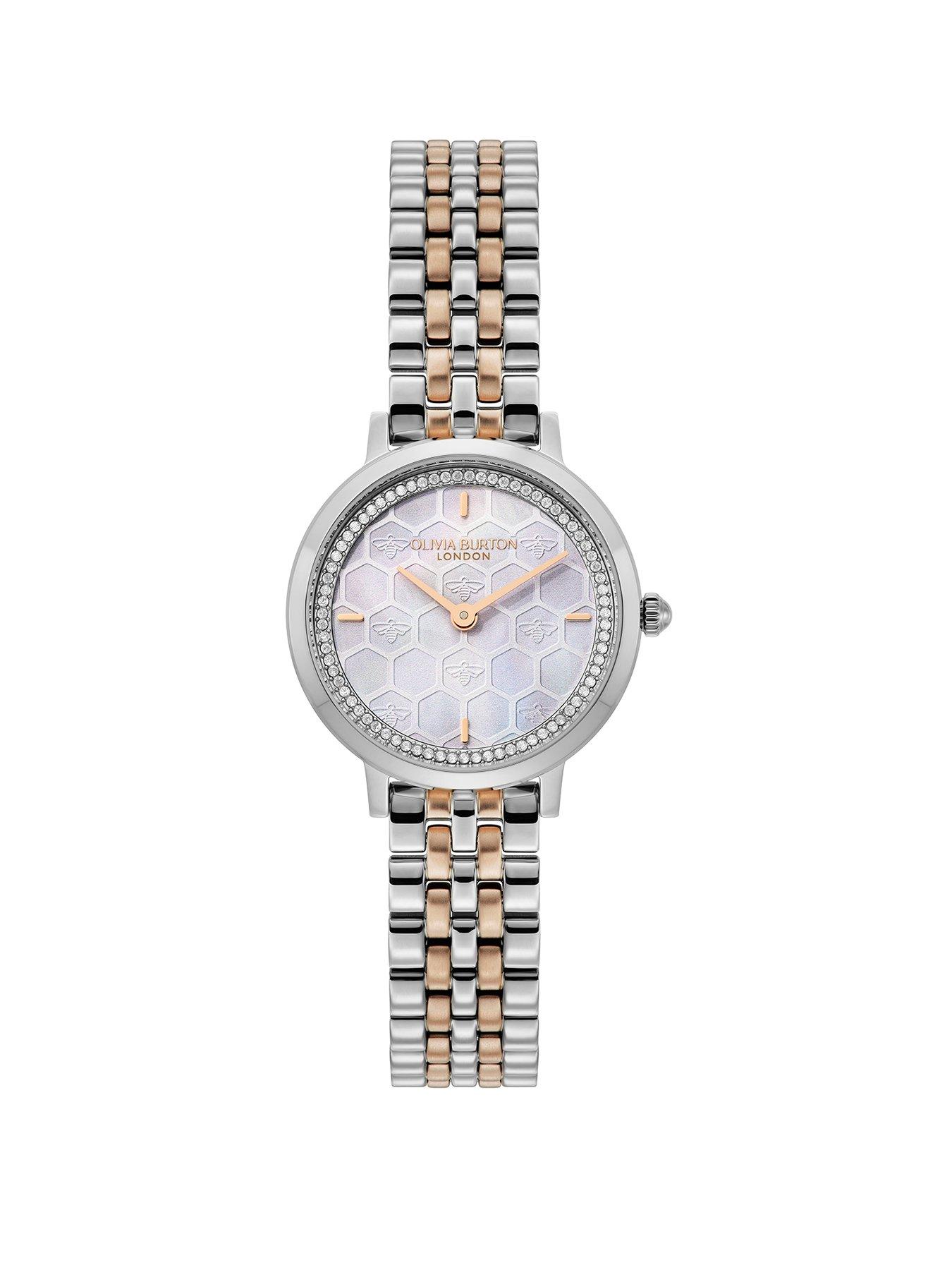 Olivia Burton Ultra Slim Honeycomb Ladies watch Two-tone