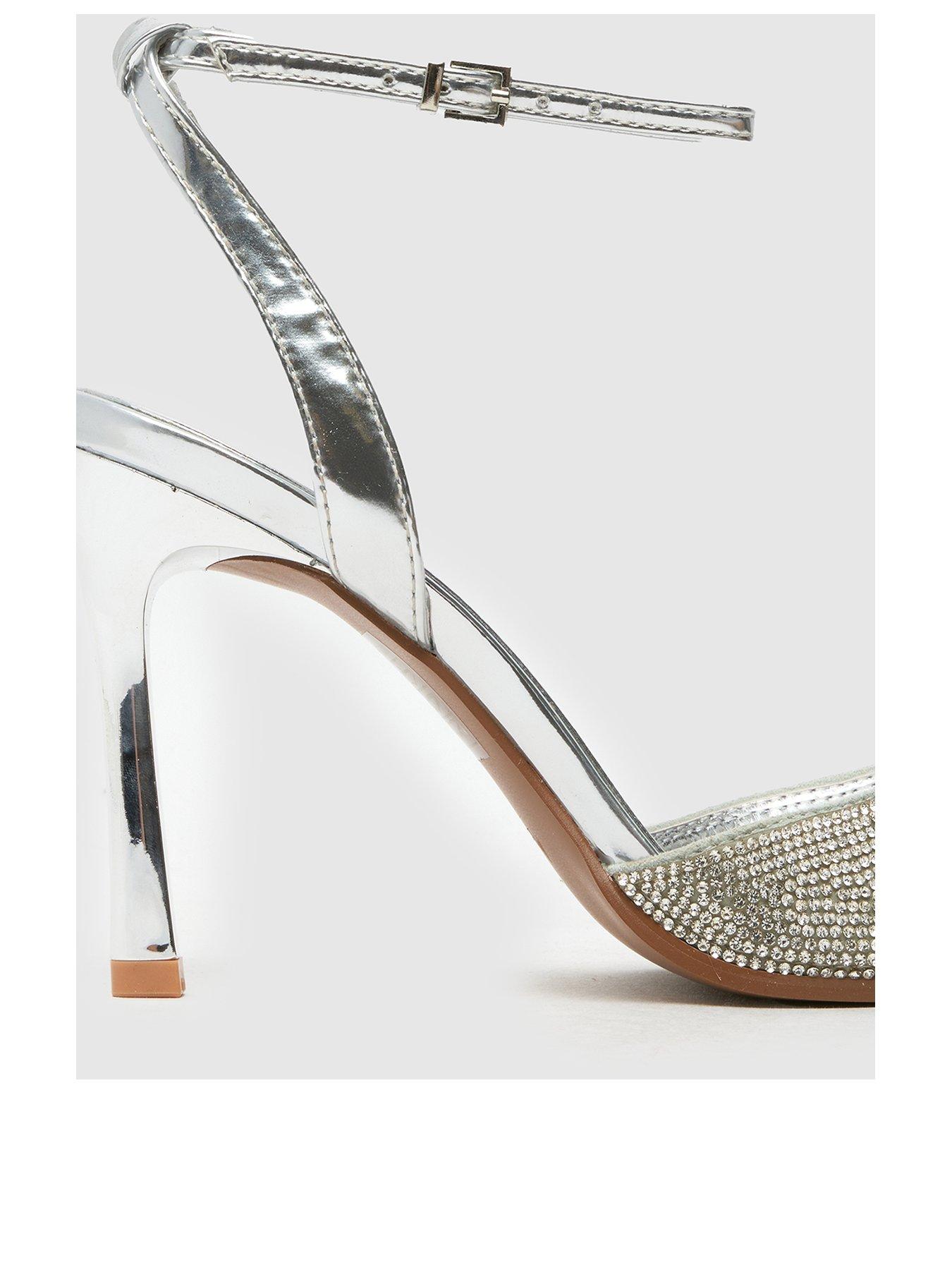 Image 2 of 4 of SCHUH Sariah Embellished High Heels - Silver
