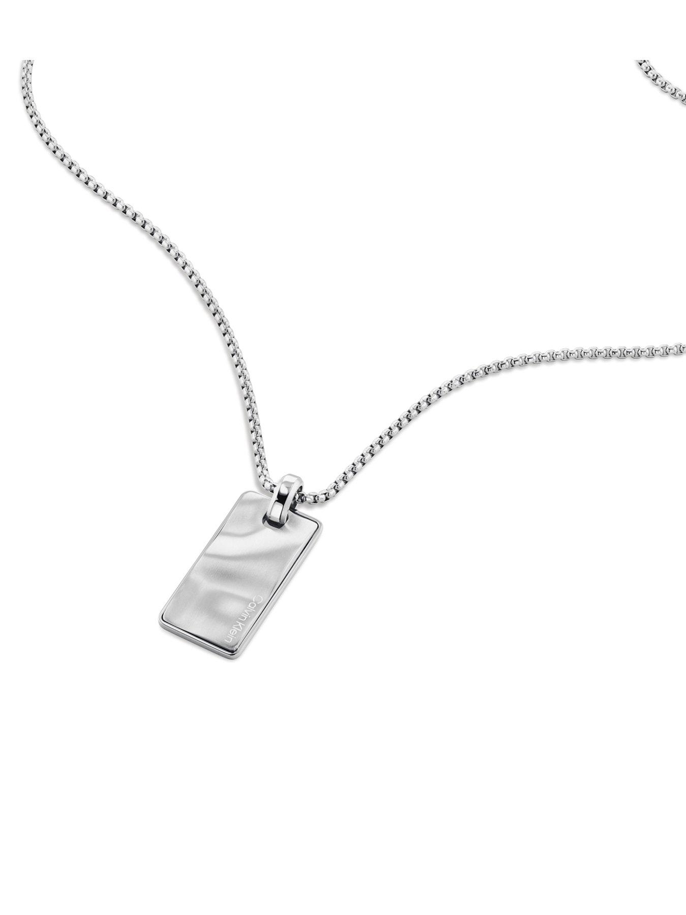 Image 2 of 4 of Calvin Klein METALLIC WAVES Men's Necklace SILVER