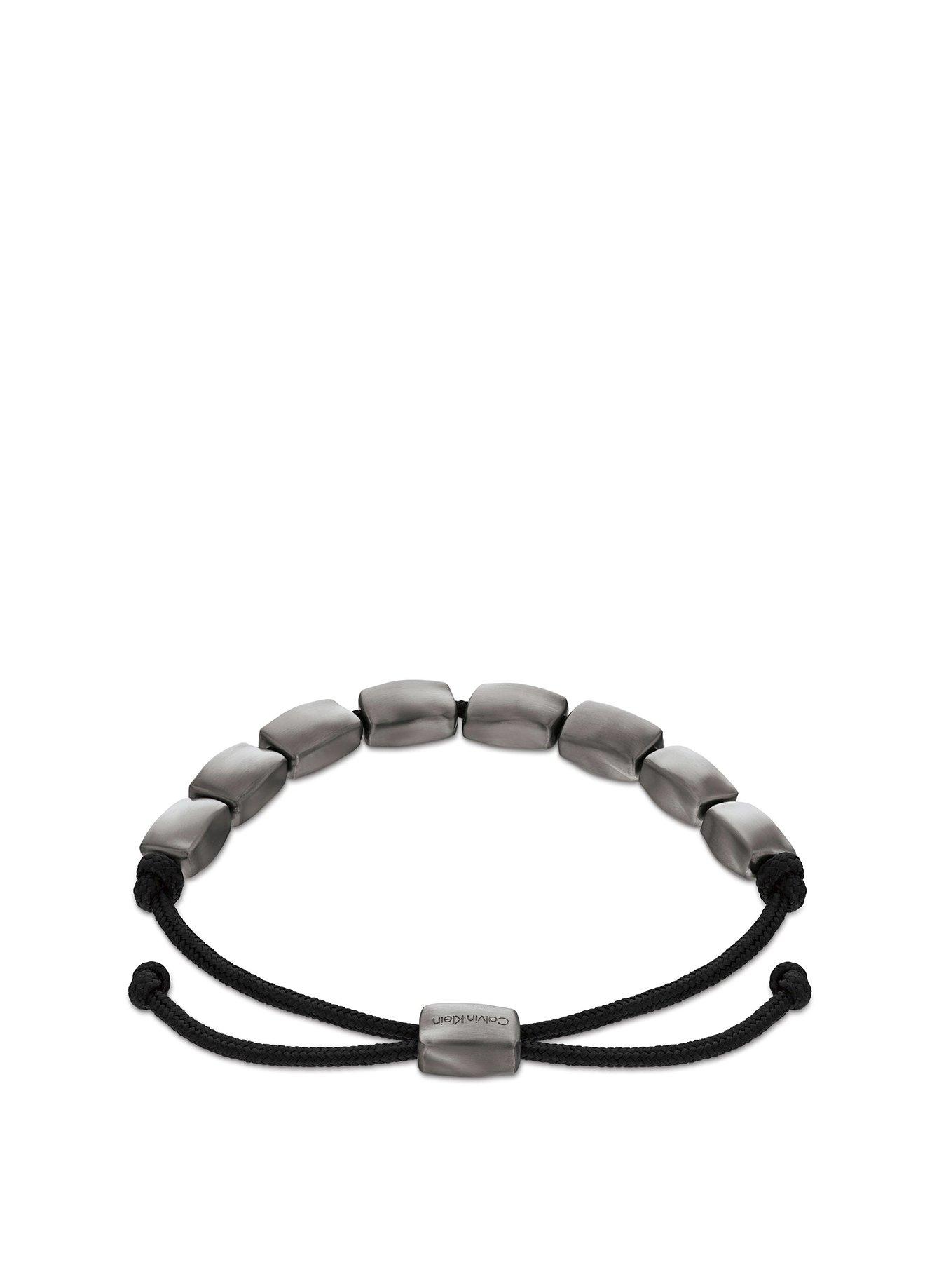 undefined METALLIC WAVES Men's Bracelet BLACK