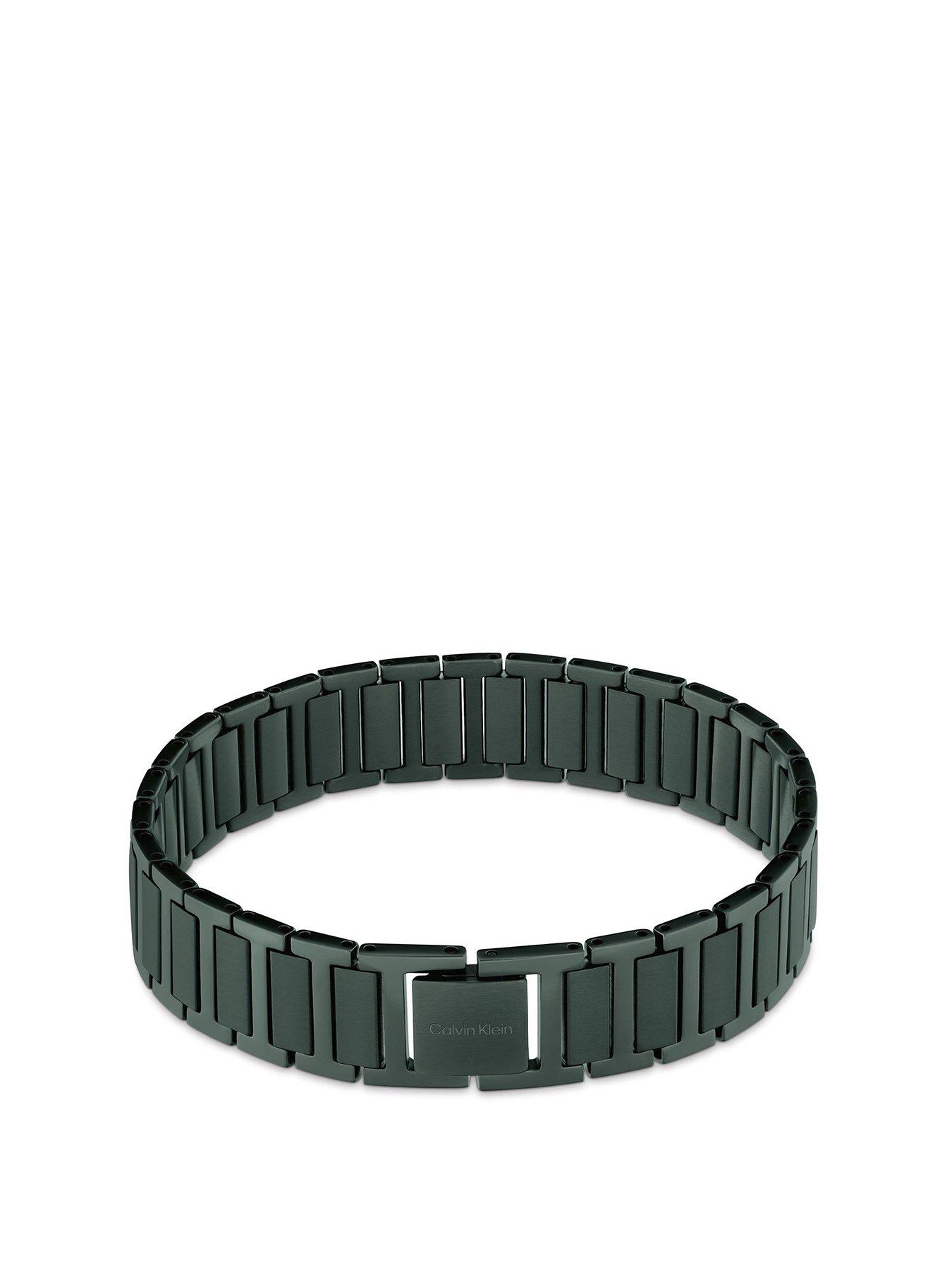 Image 1 of 4 of Calvin Klein STRUCTURED LINKS Men's Bracelet GREEN