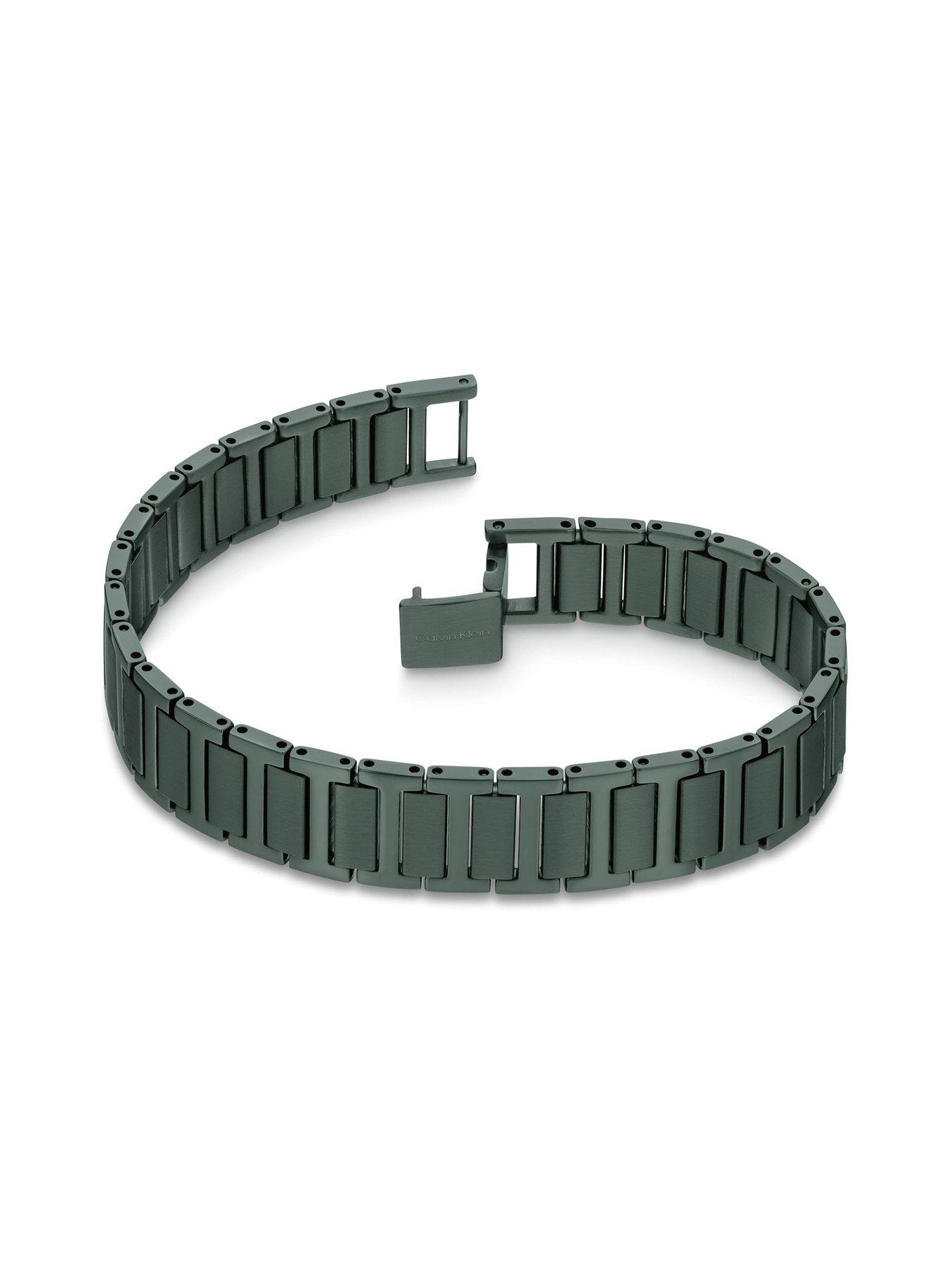 Image 2 of 4 of Calvin Klein STRUCTURED LINKS Men's Bracelet GREEN