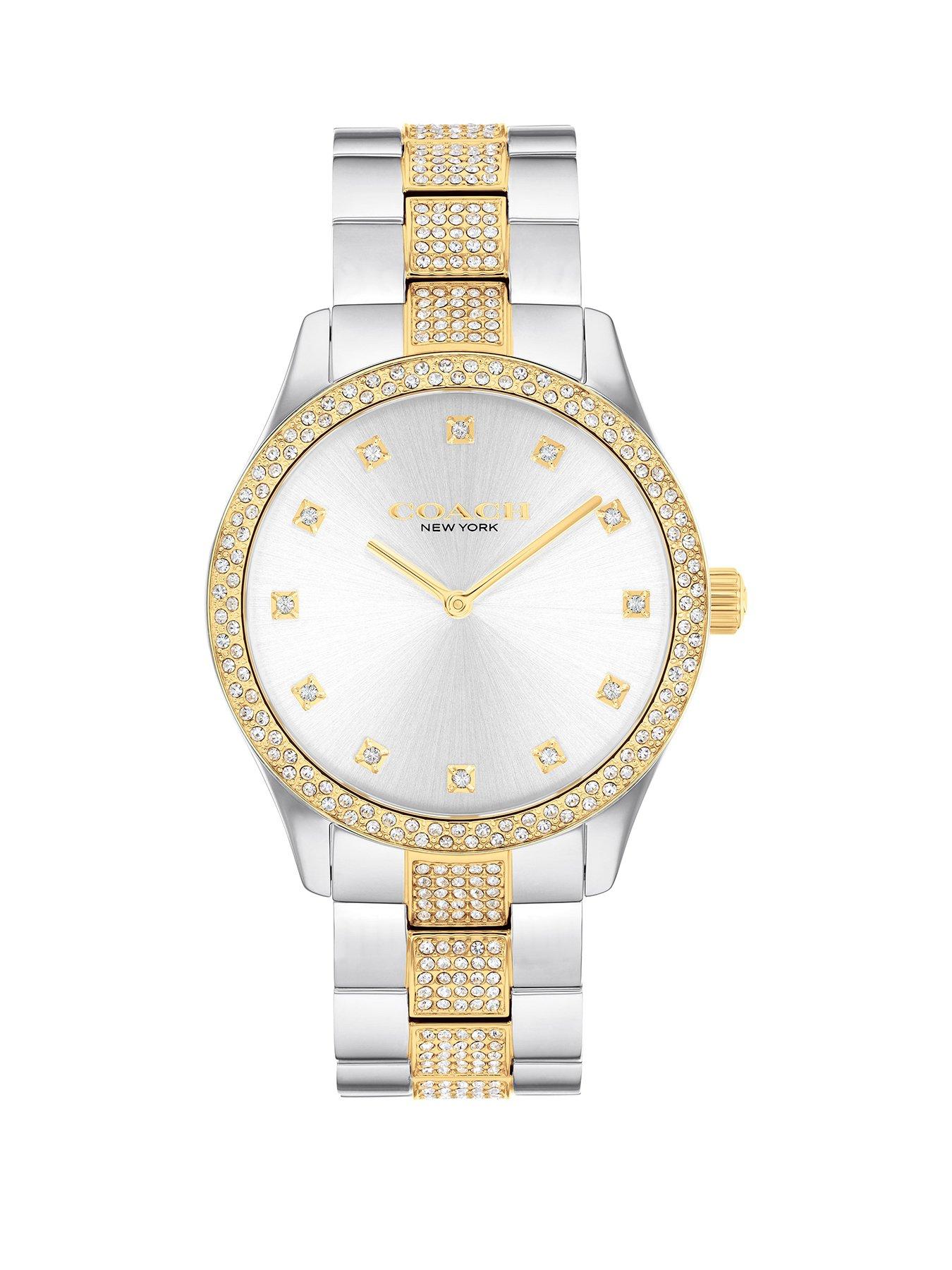 Product photograph of Coach Brooks Ladies Watch Two-tone from very.co.uk