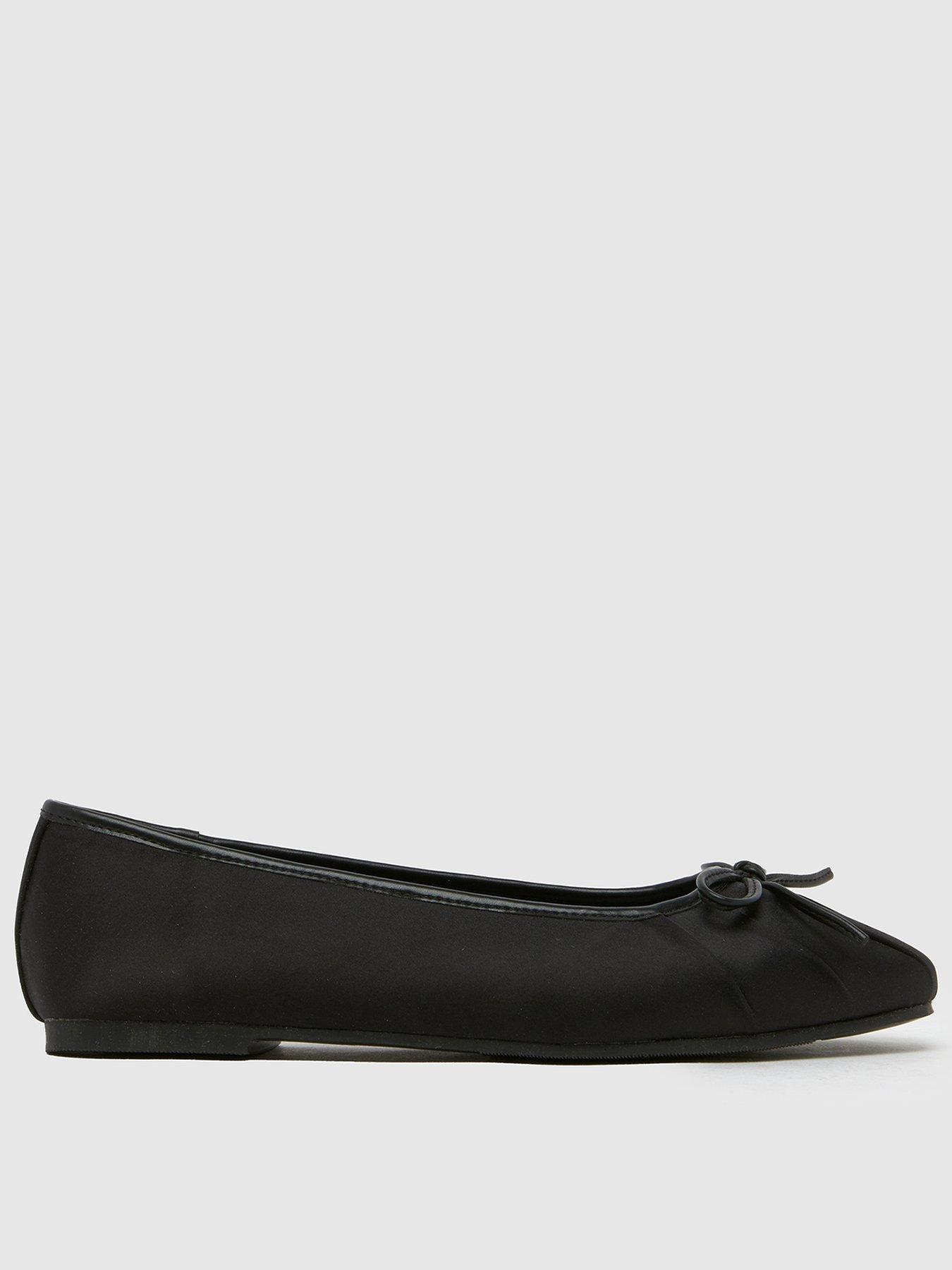 undefined Wide Fit Leilani Ruched Ballerina - Black