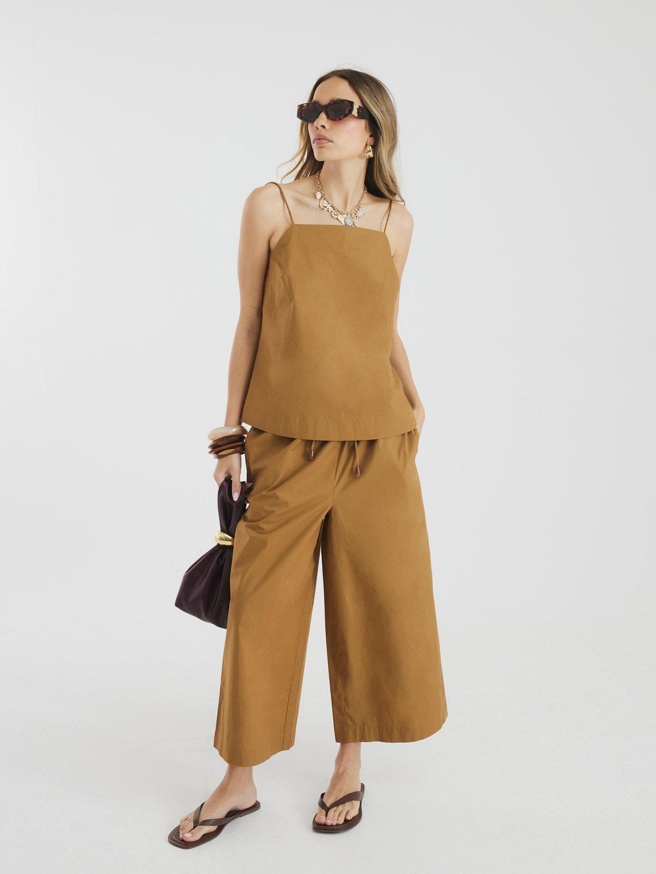 undefined Poplin Tunic Top - Khaki