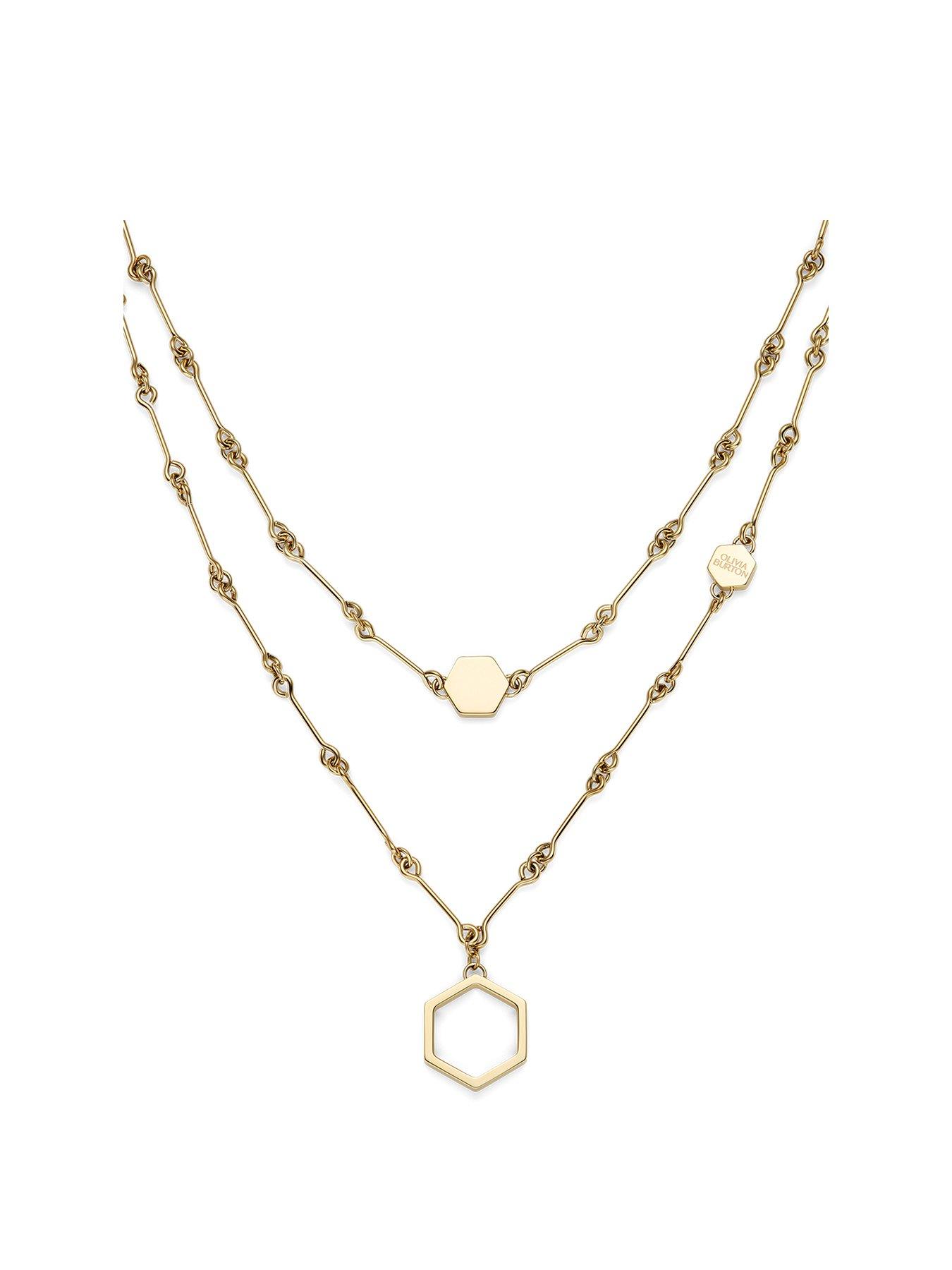 Olivia Burton Honeycomb Classic Ladies Necklace Gold