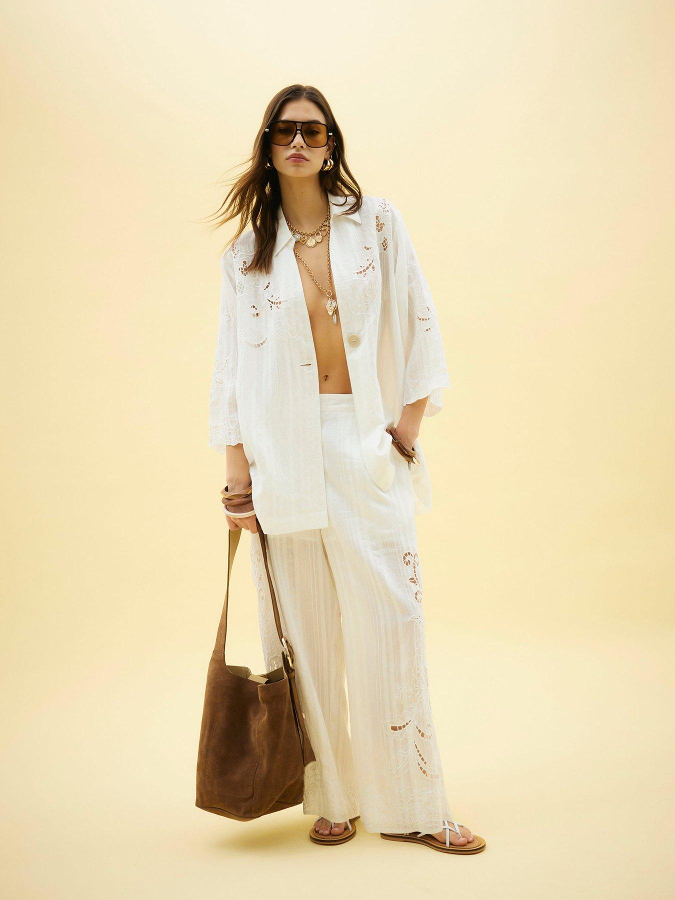Image 3 of 4 of River Island Relaxed Shirt - White