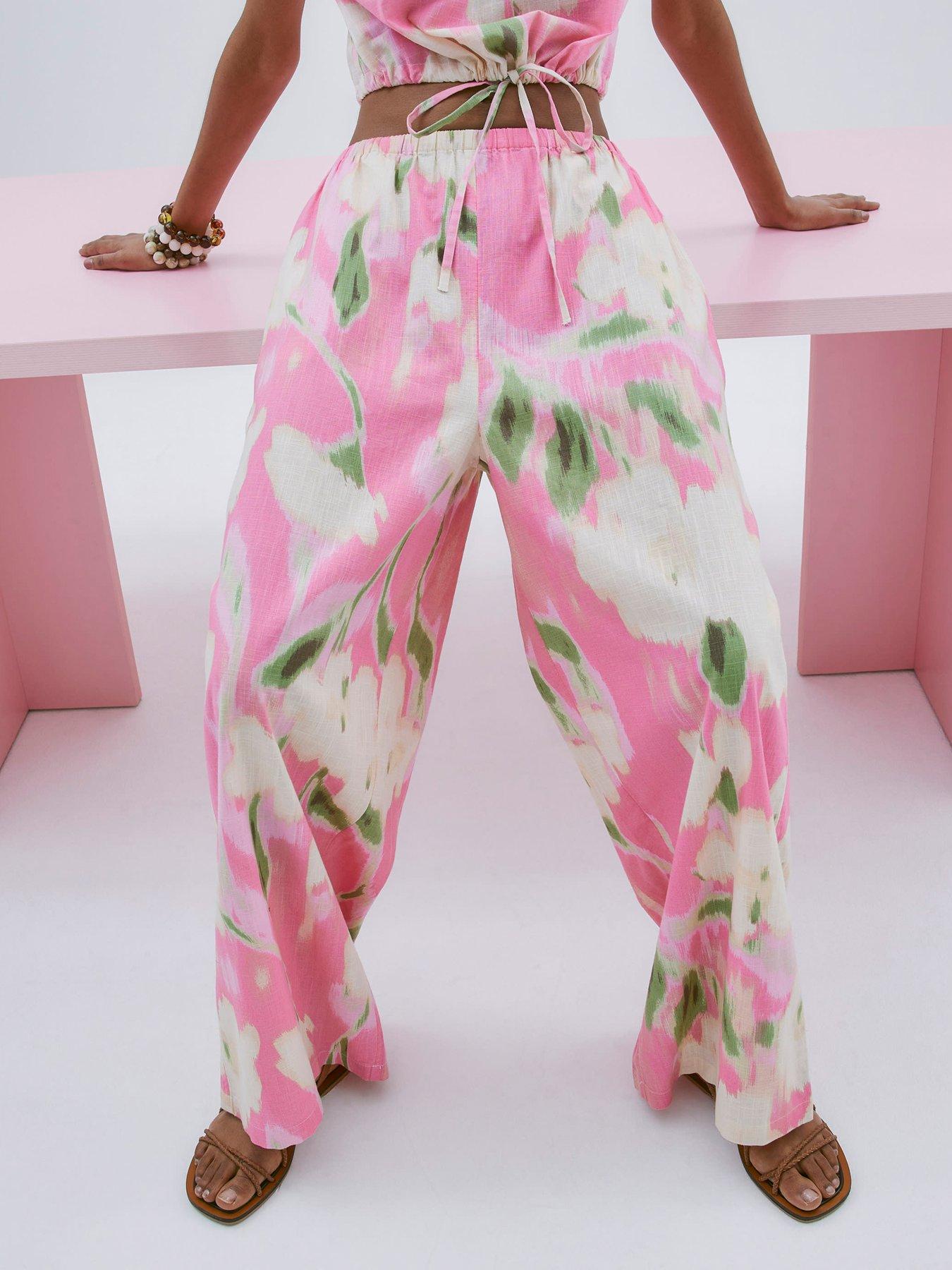 undefined Linen Trouser - Pink