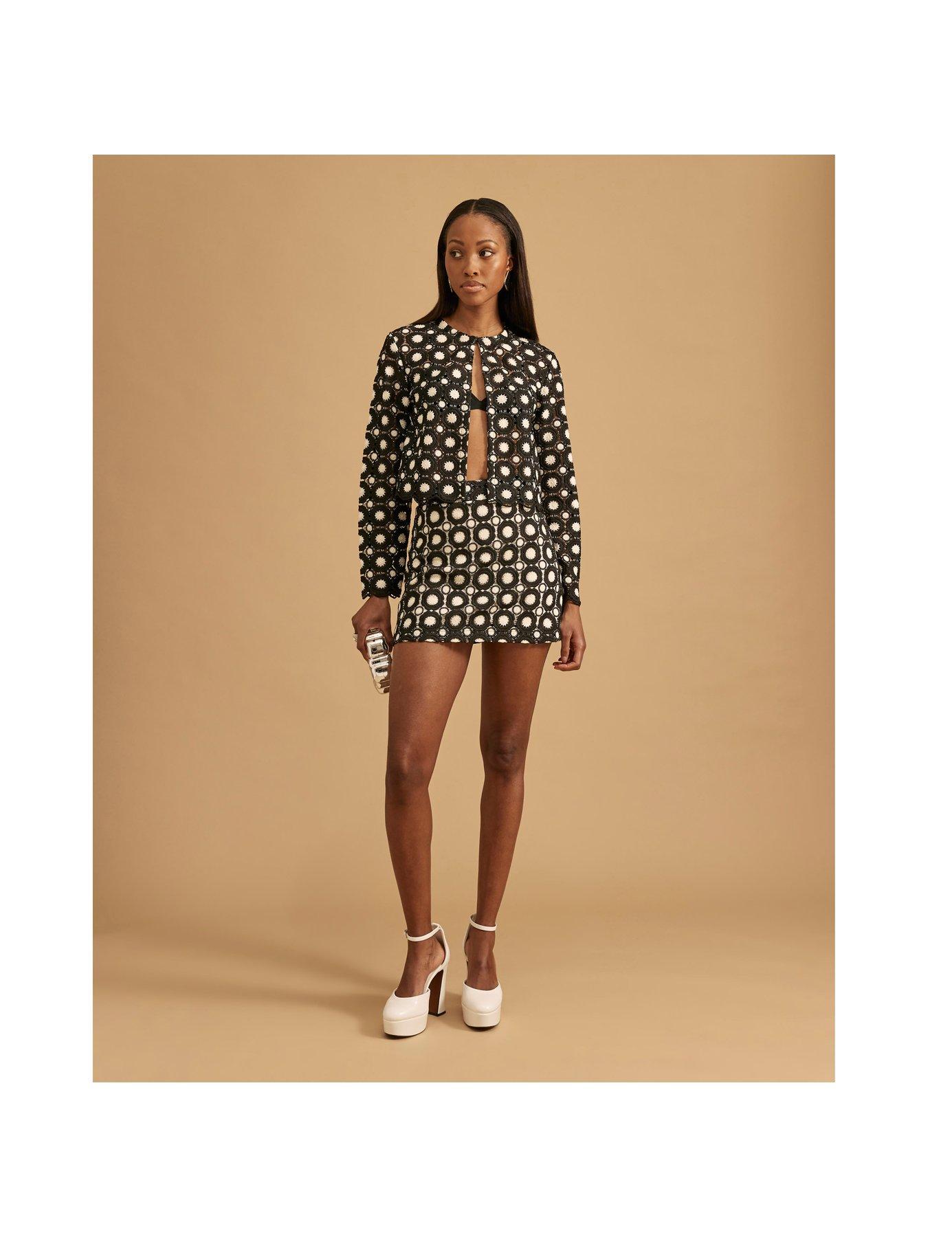 River Island Crochet Short Jacket - Black | Very