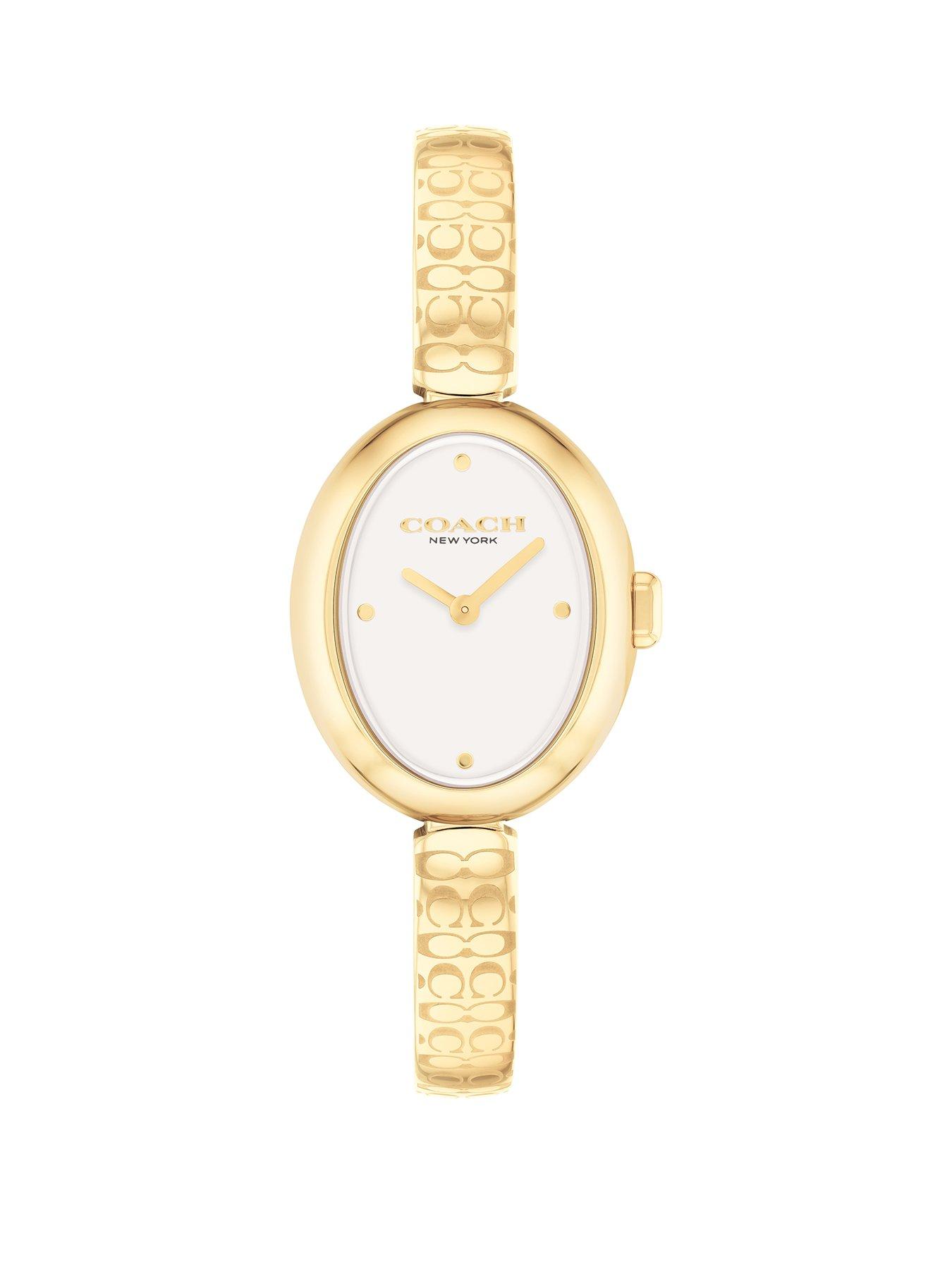 Product photograph of Coach Sammy Ladies Watch Gold from very.co.uk