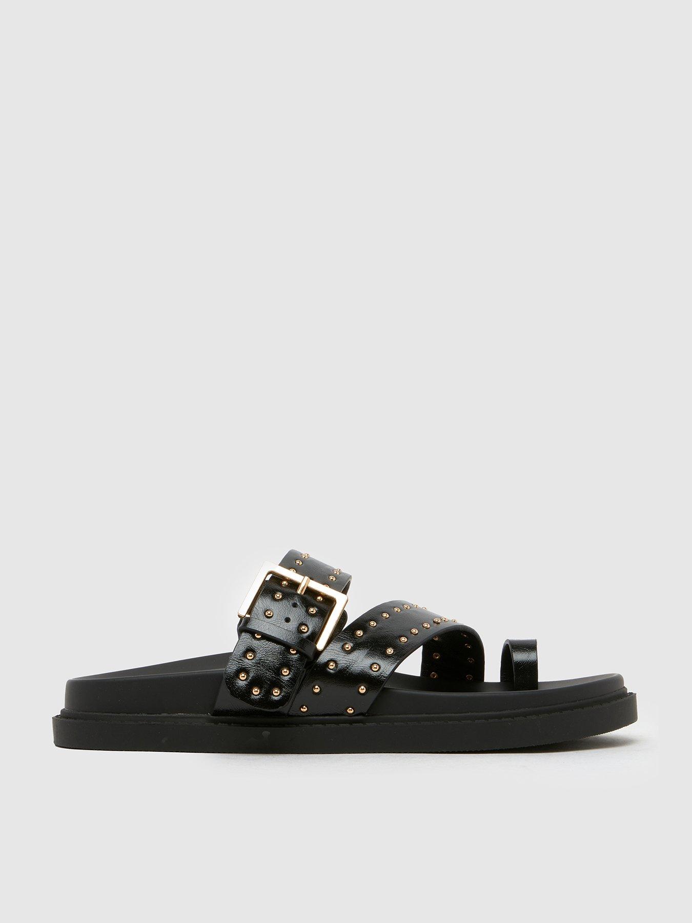 undefined Tarha Studded Sandal - Black