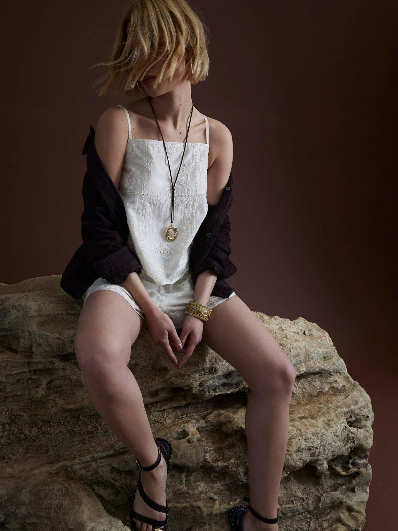 River Island Hankerchief Cami - Cream
