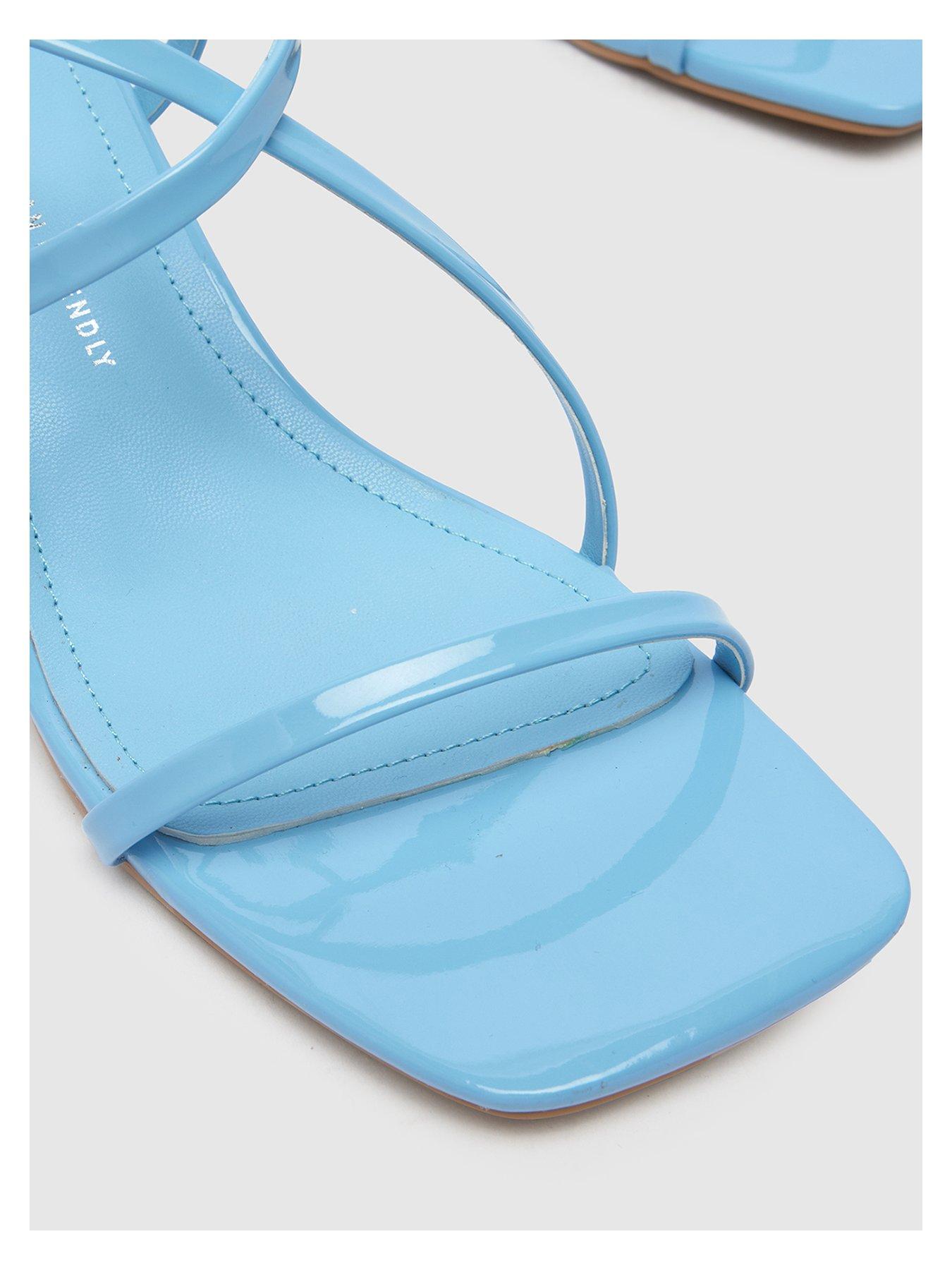 Image 4 of 4 of SCHUH Serenity Strappy Midi Heels - Blue
