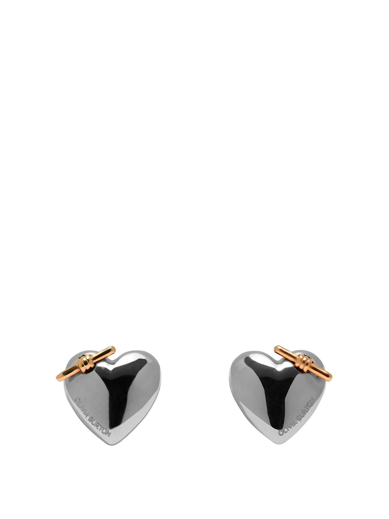 undefined Knot Heart Ladies Earrings Silver