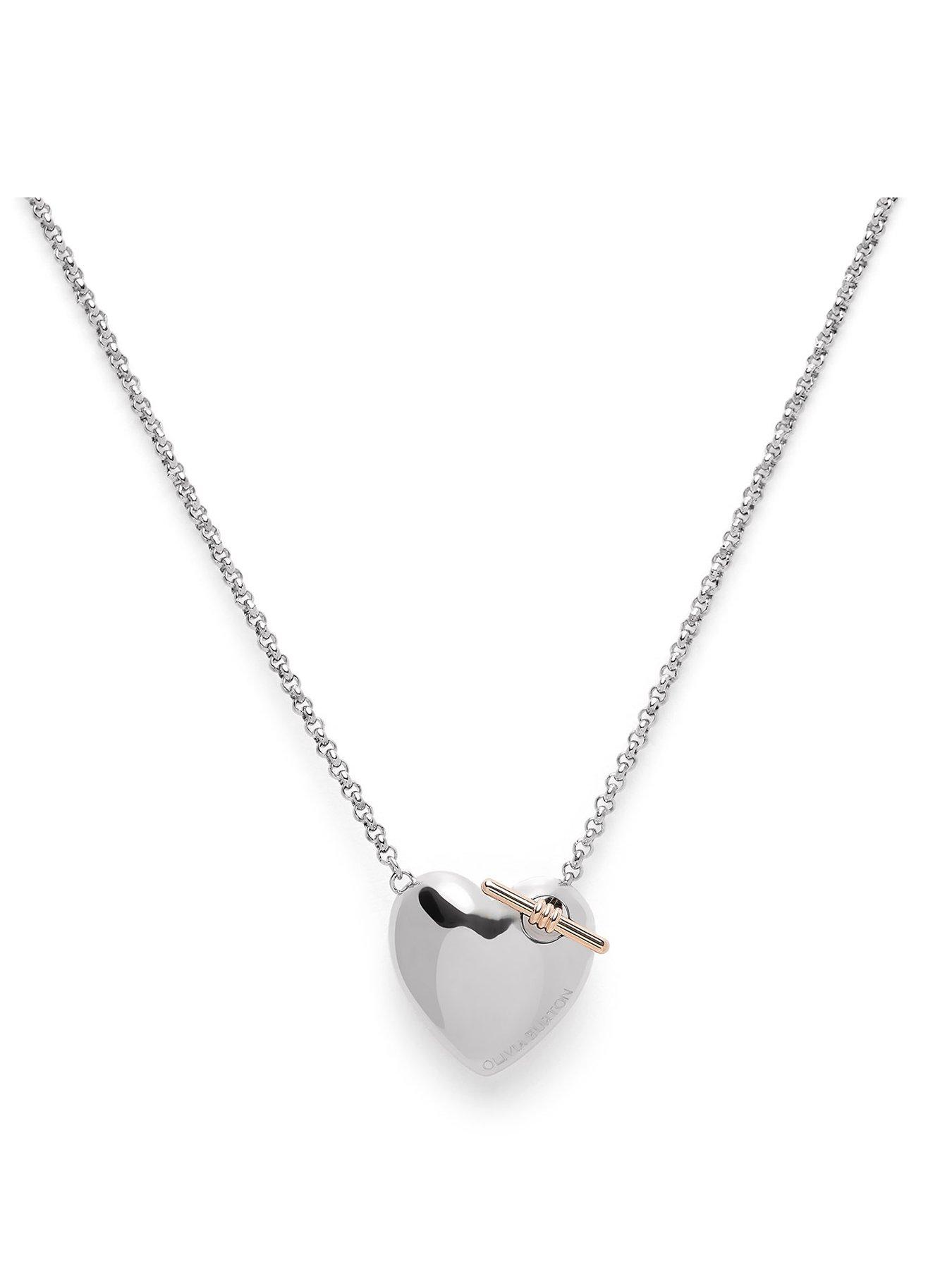 Olivia Burton Knot Heart Ladies Necklace Silver
