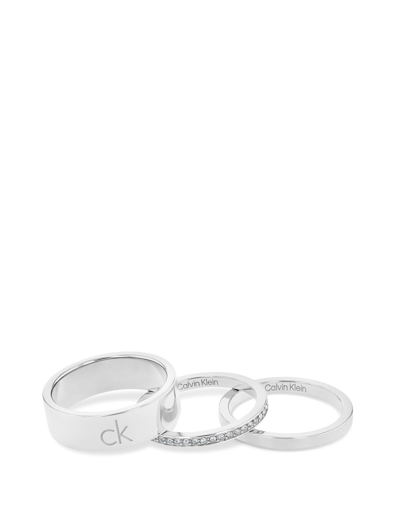 Calvin Klein CK Trio Ladies Ring SILVER