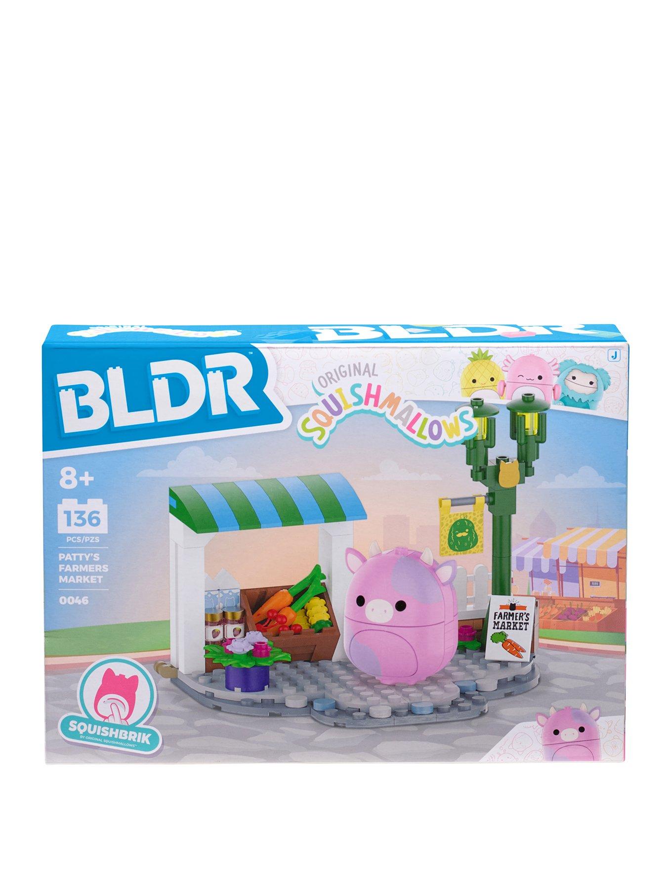 undefined BLDR Squishmallows 136-piece Patty's Farmers Market Building Set 0046 - Includes Squishmallows Buildable Figure