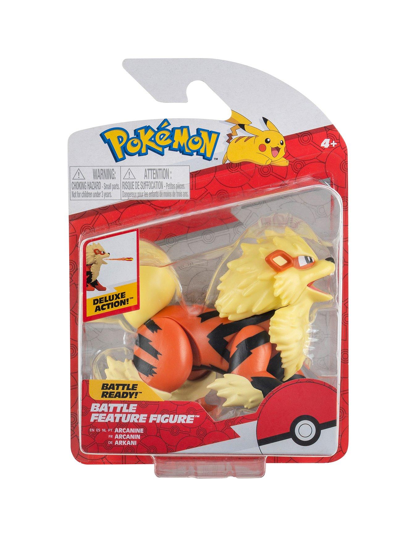undefined Pokèmon Arcanine Battle Feature Figure - 4.5-Inch Arcanine Battle Ready Figure with fire missile Attack