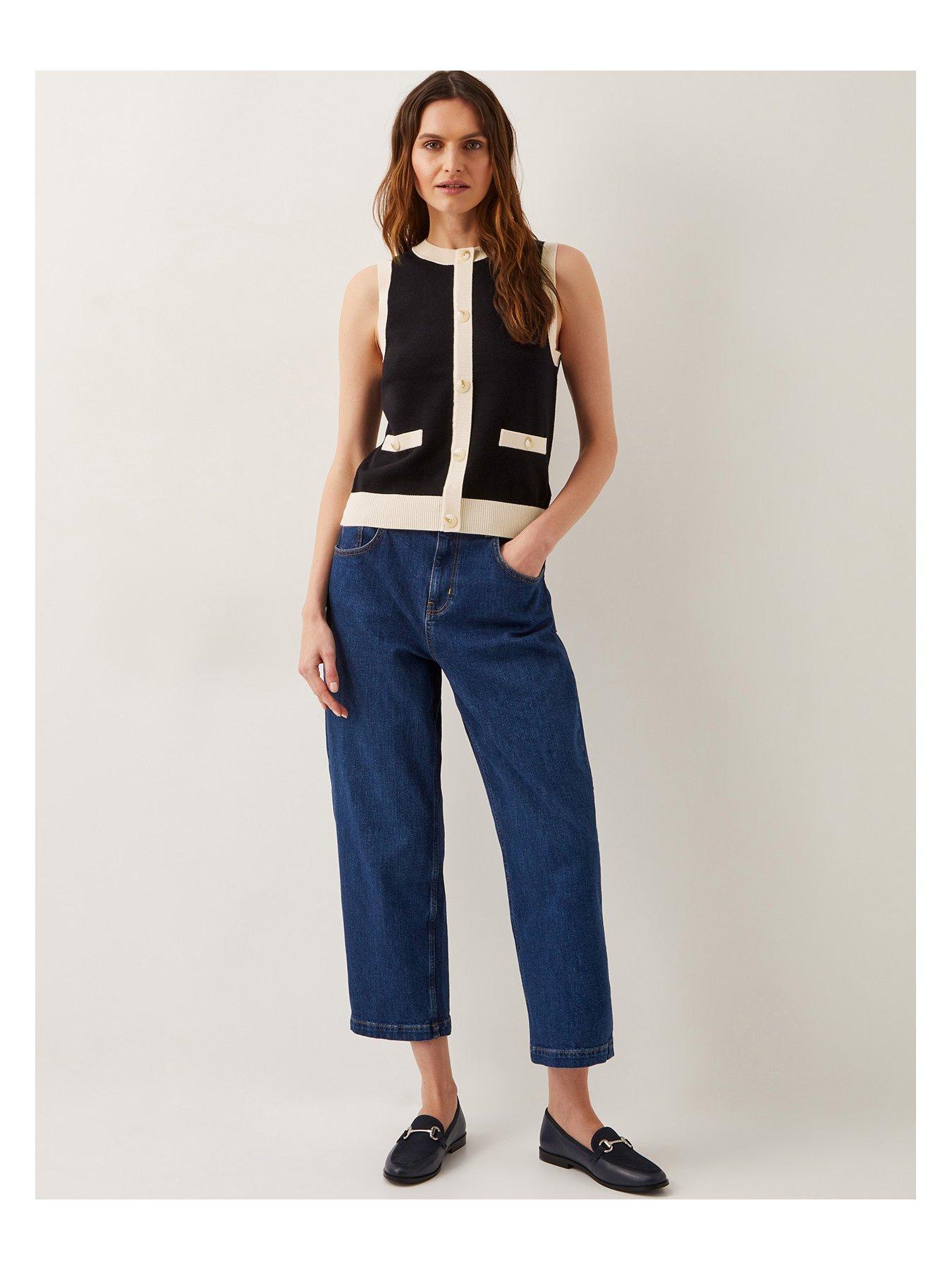 Image 3 of 5 of Monsoon Sala Sleeveless Knit Jumper - Black
