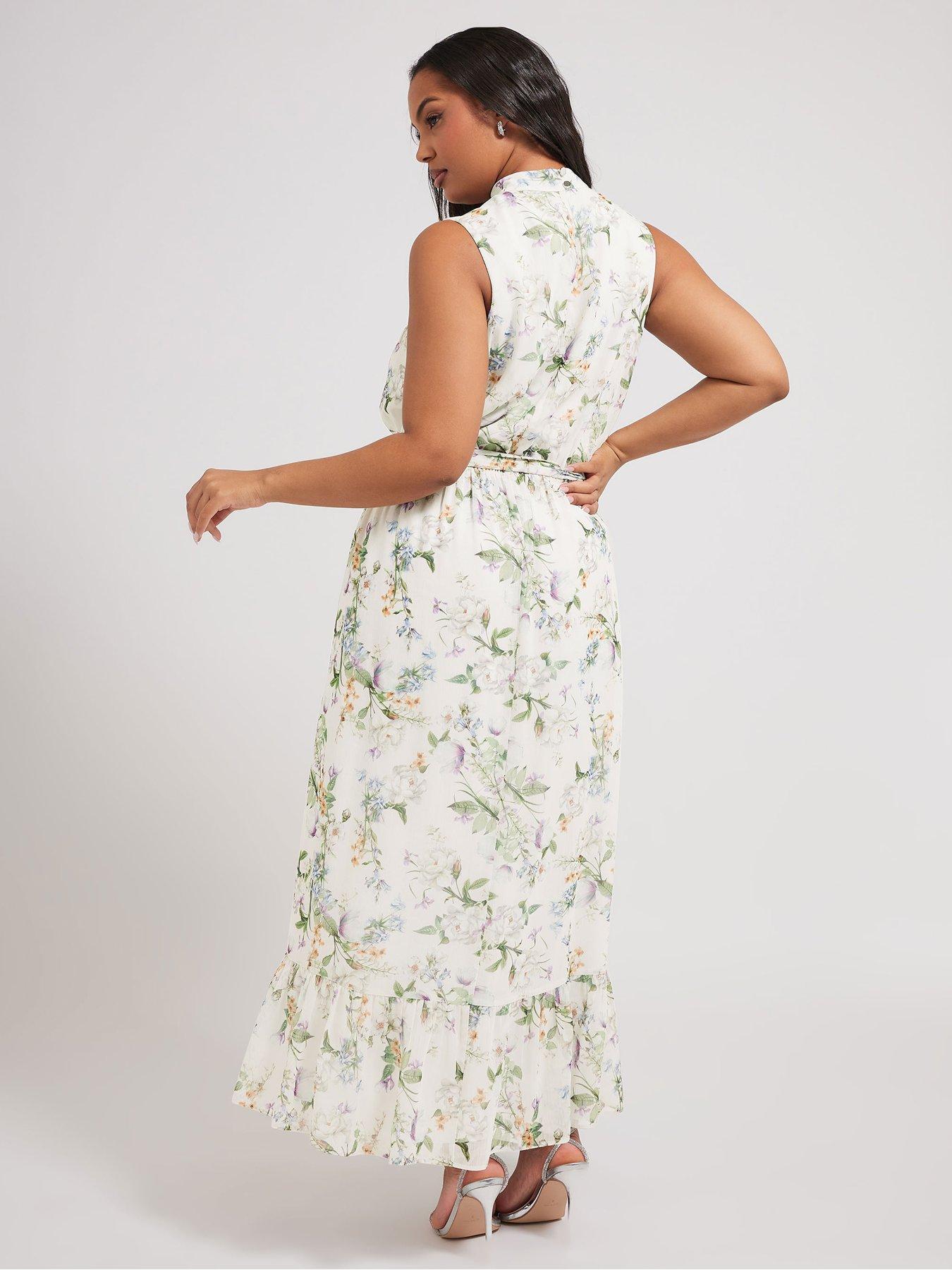 Image 2 of 4 of Yours Tiered Maxi Dress - Ivory/White