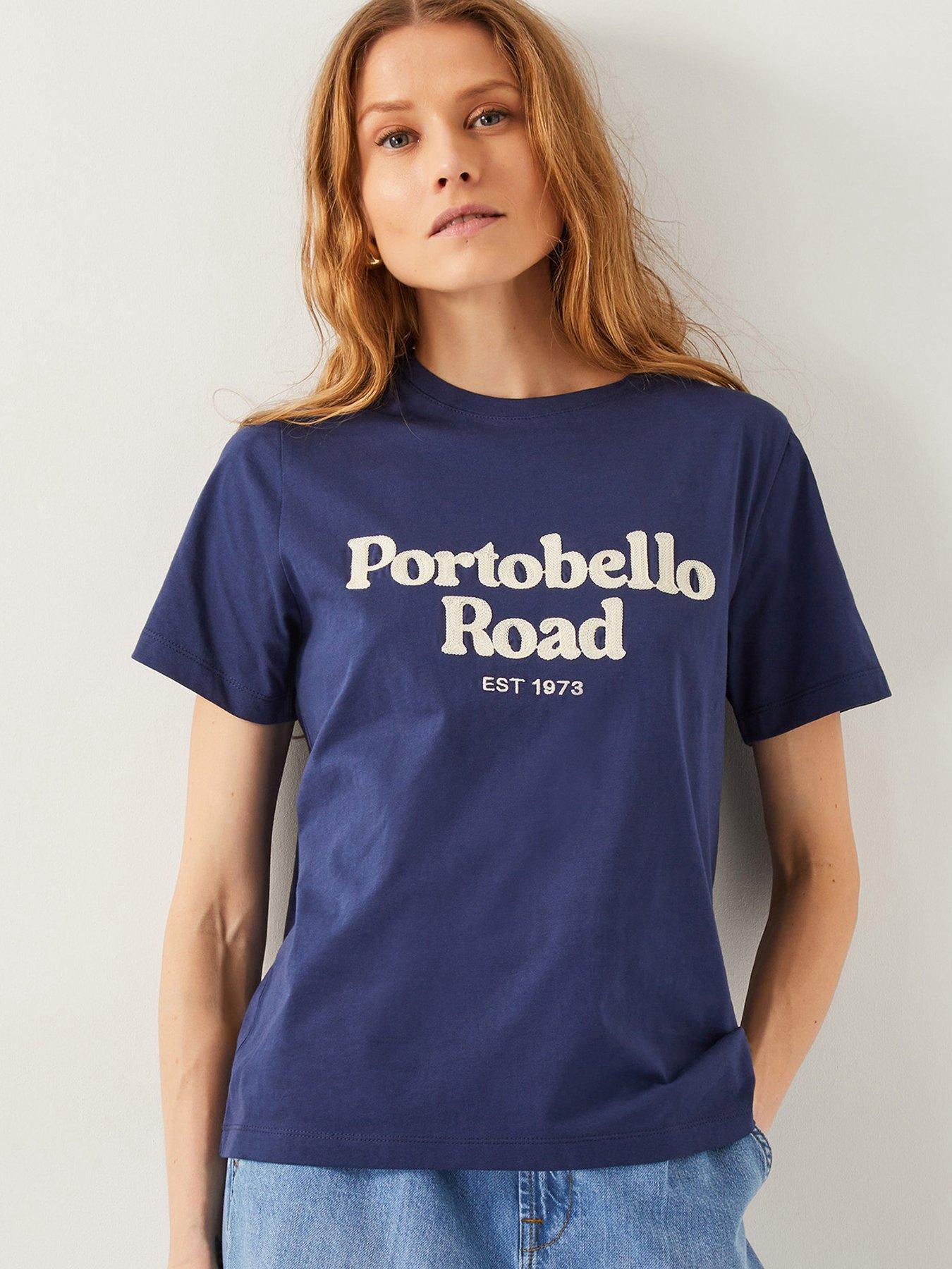 undefined Sara Slogan T-shirt - Navy
