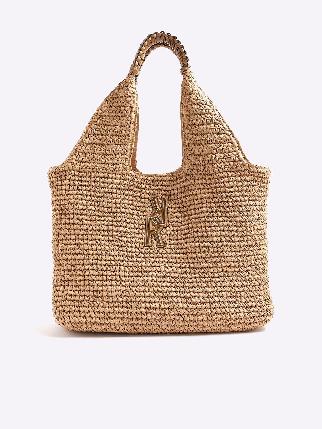 undefined Raffia Shopper - Beige