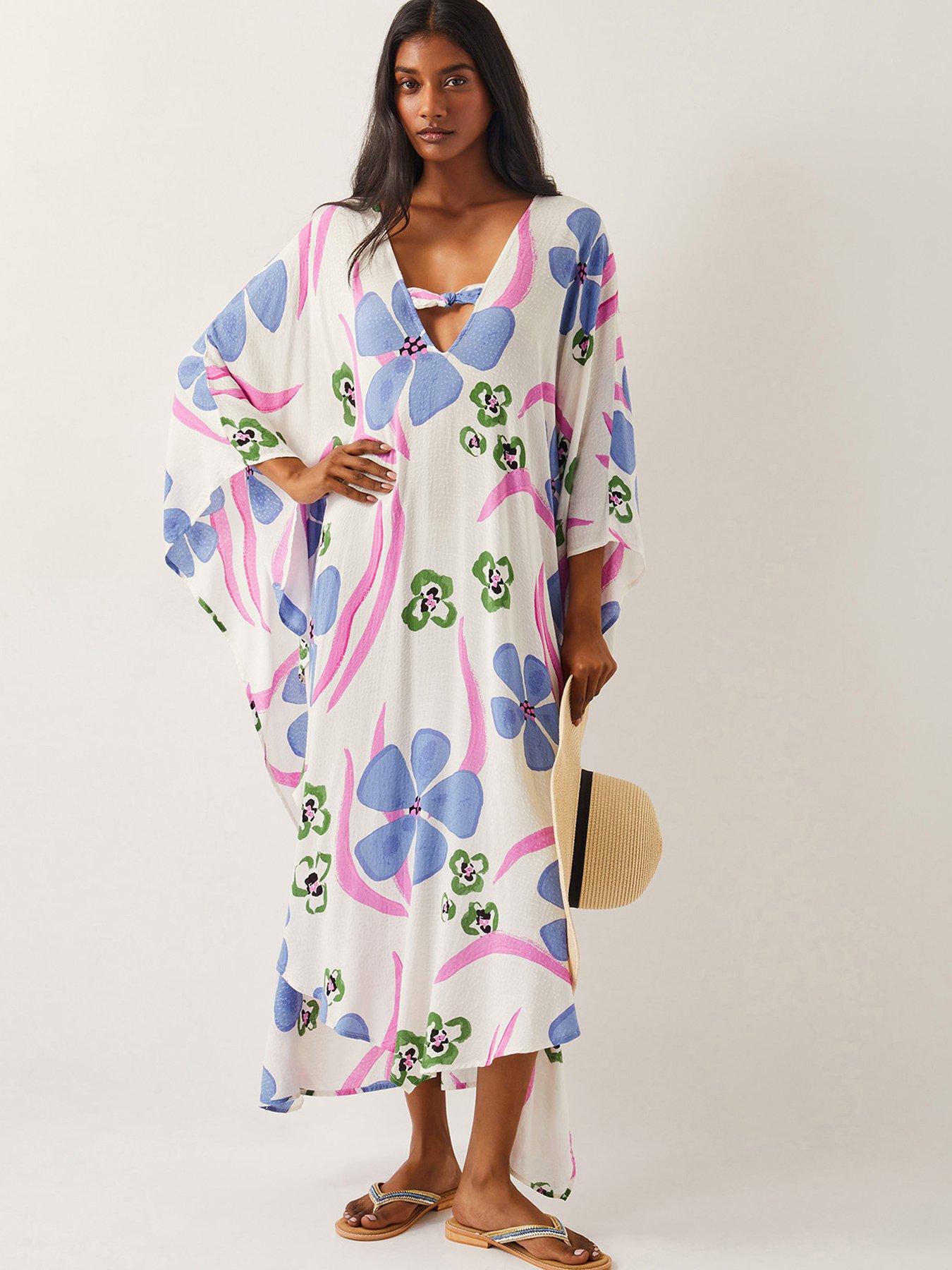 Image 1 of 5 of Monsoon Fiona Kaftan - Ivory