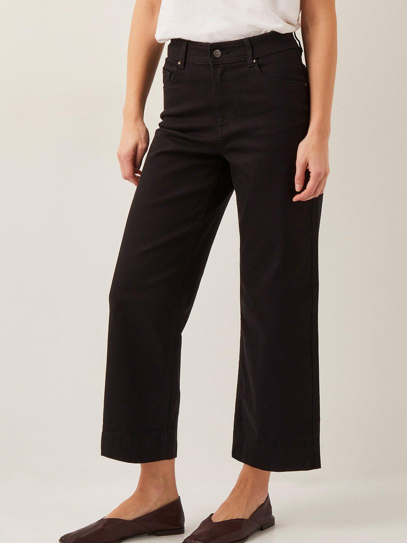 Image 1 of 4 of Monsoon Hallie Crop Jean - Black