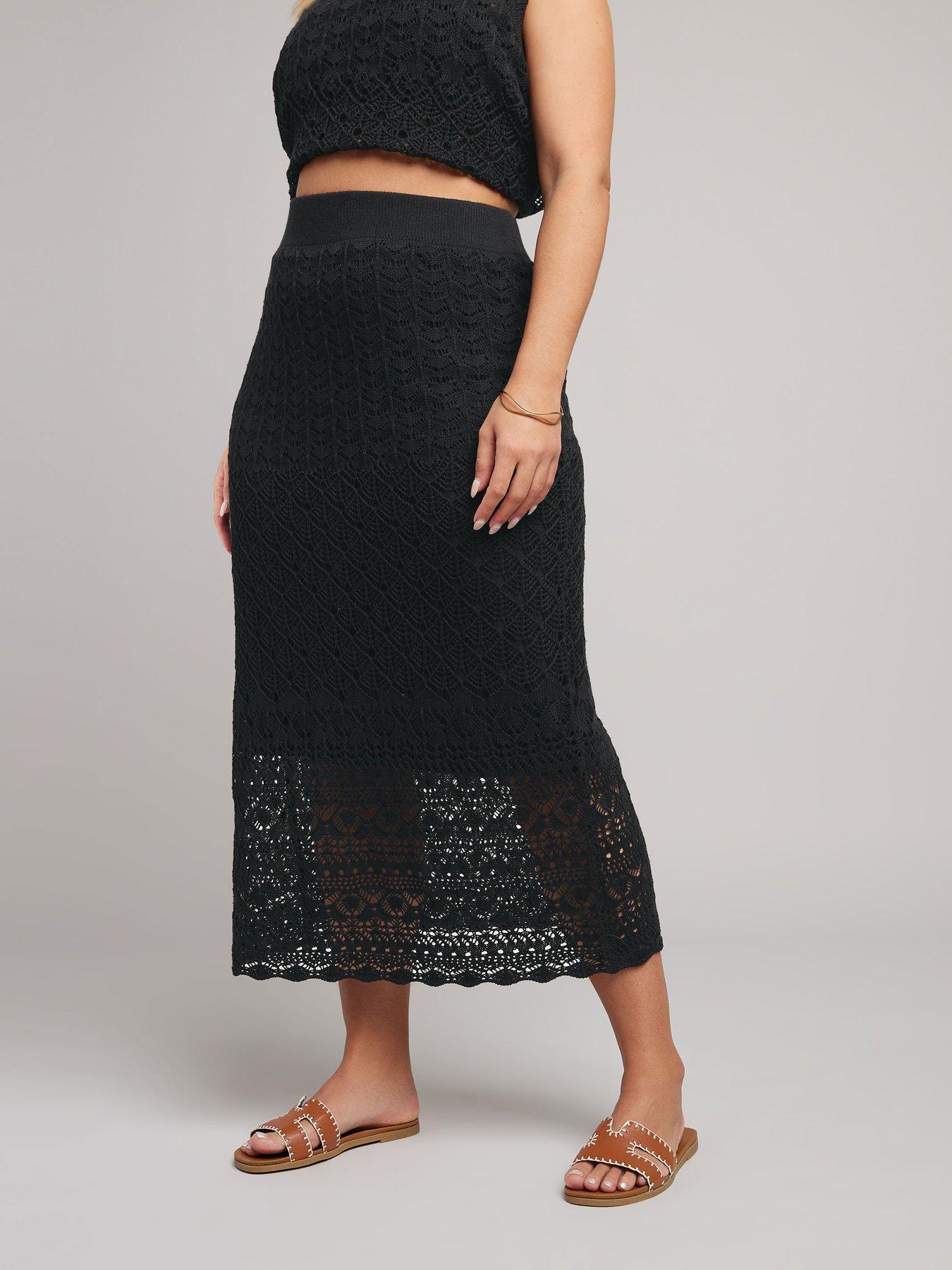 undefined Co-ord Pointelle Stitch Skirt