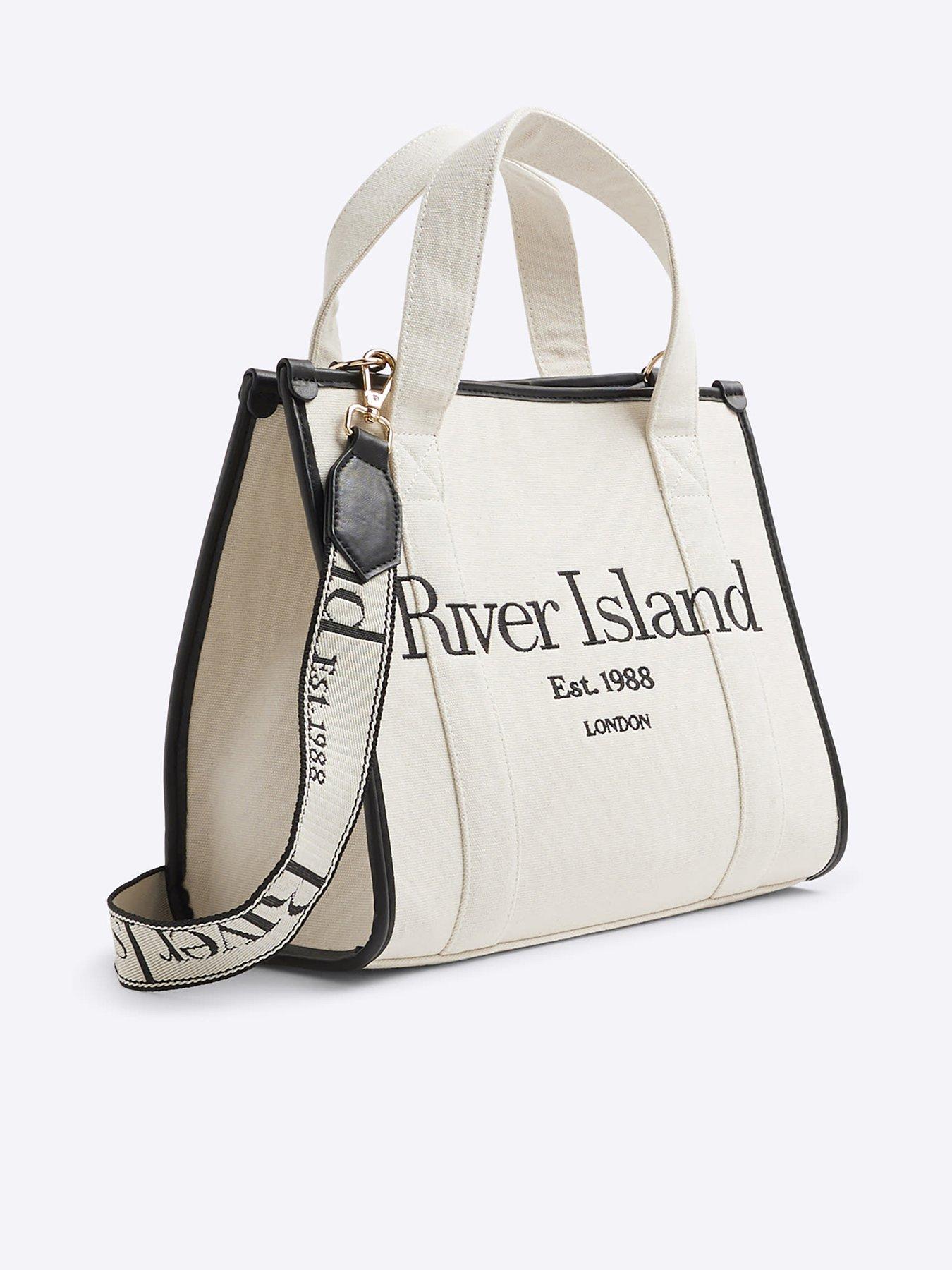  image of river-island-medium-embroidered-tote-cream
