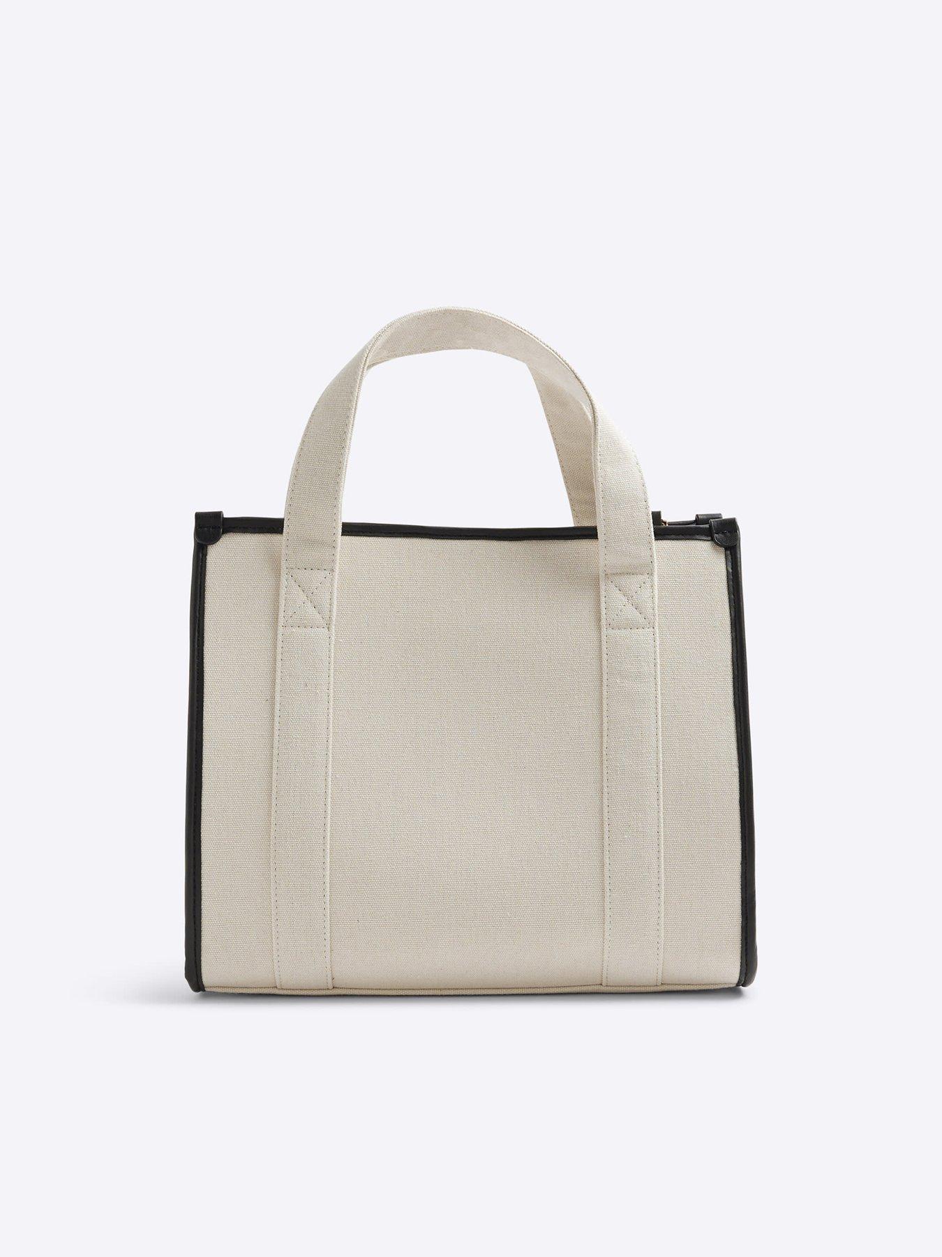  image of river-island-medium-embroidered-tote-cream