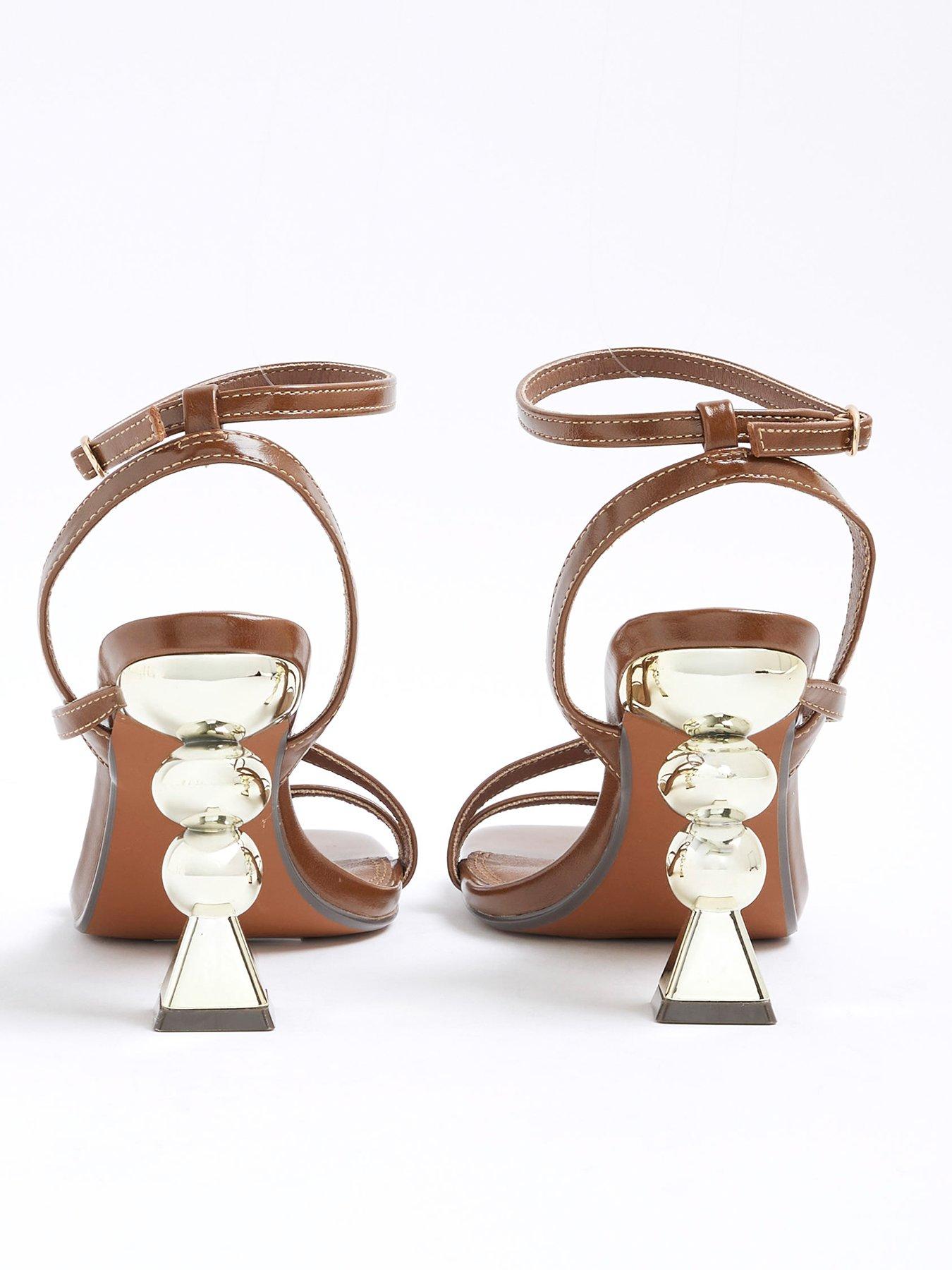 Image 3 of 5 of River Island Feature Heel Sandal - Dark Brown