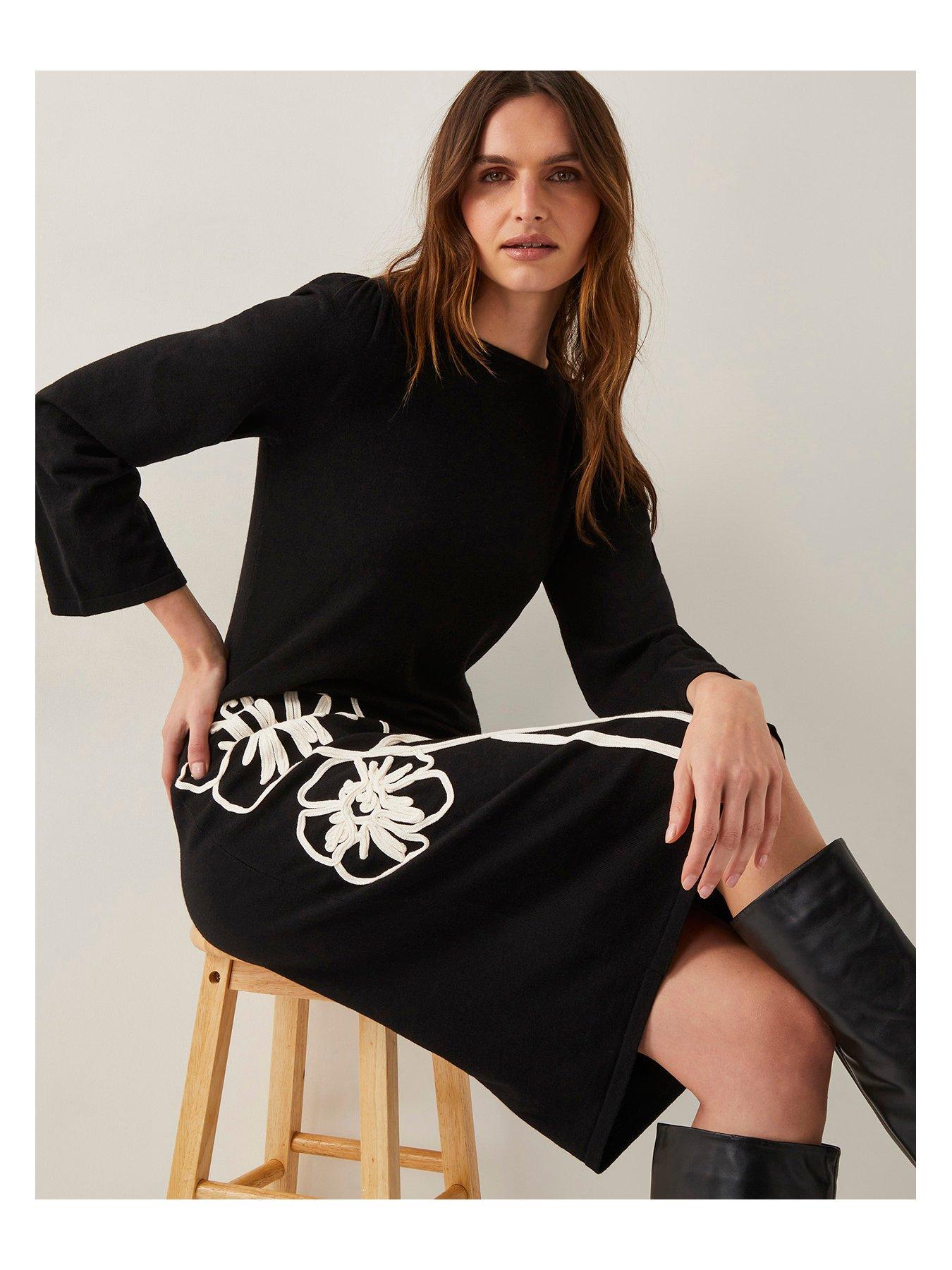 Image 4 of 4 of Monsoon Cee Cornelli Dress - Black