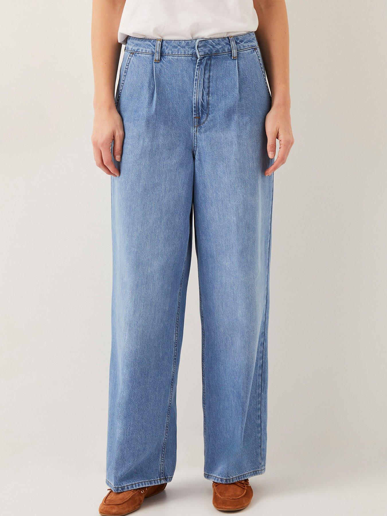 undefined Justine Pleat Jean - Blue