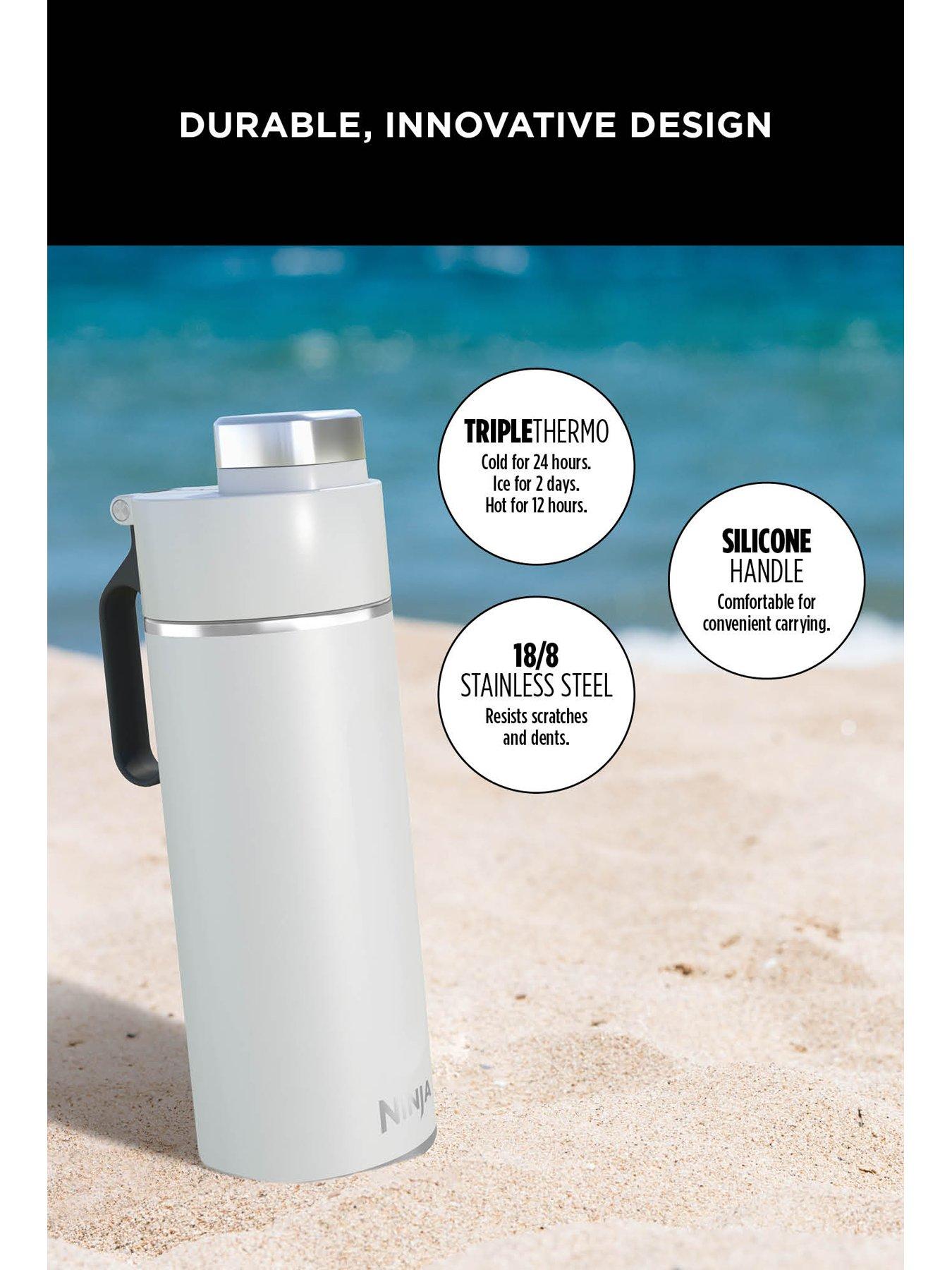 Image 4 of 6 of NINJA Thirsti 530ml Travel Bottle - White