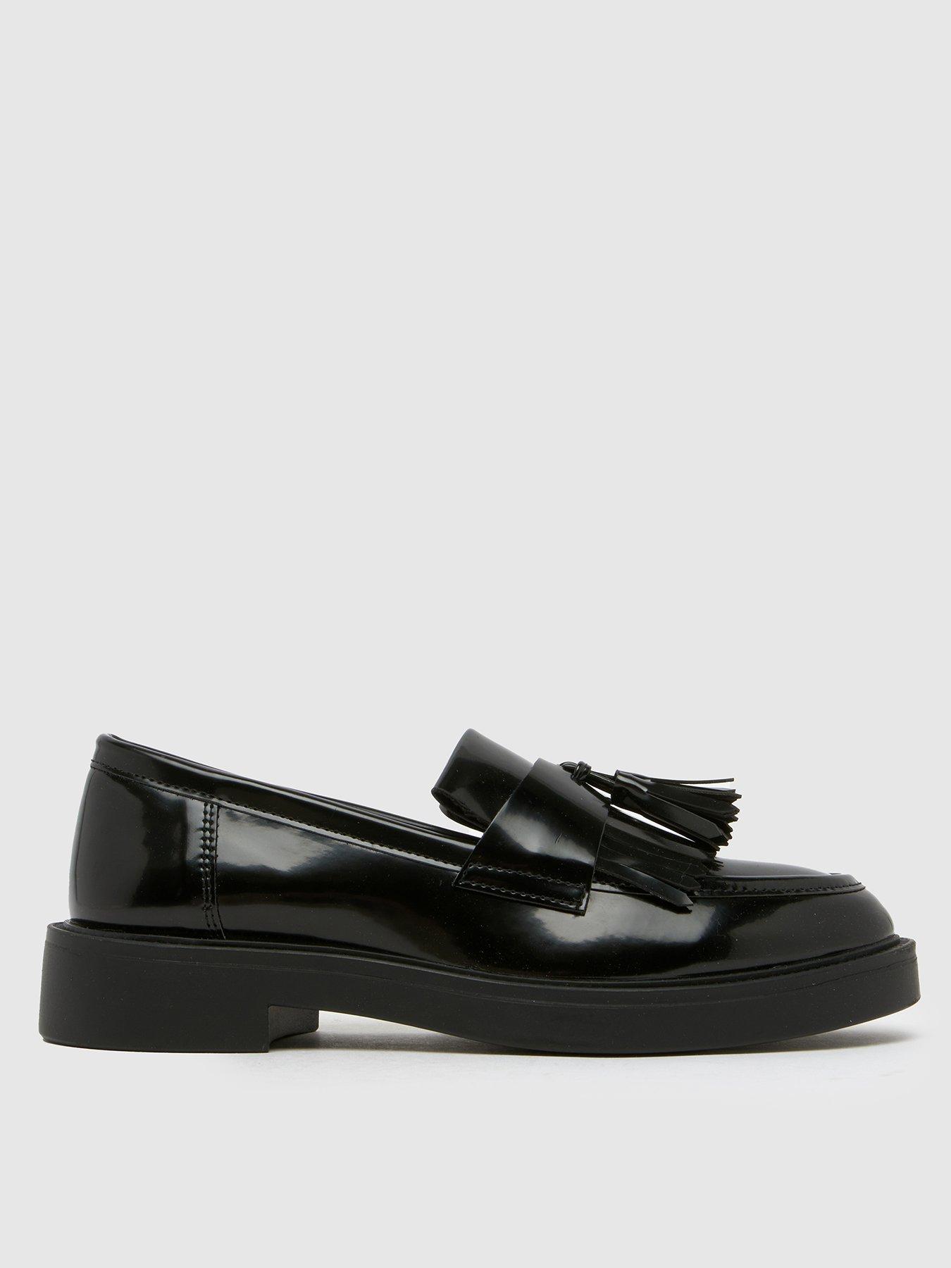 undefined Lawton Tassel Loafer Flat Shoes - Black