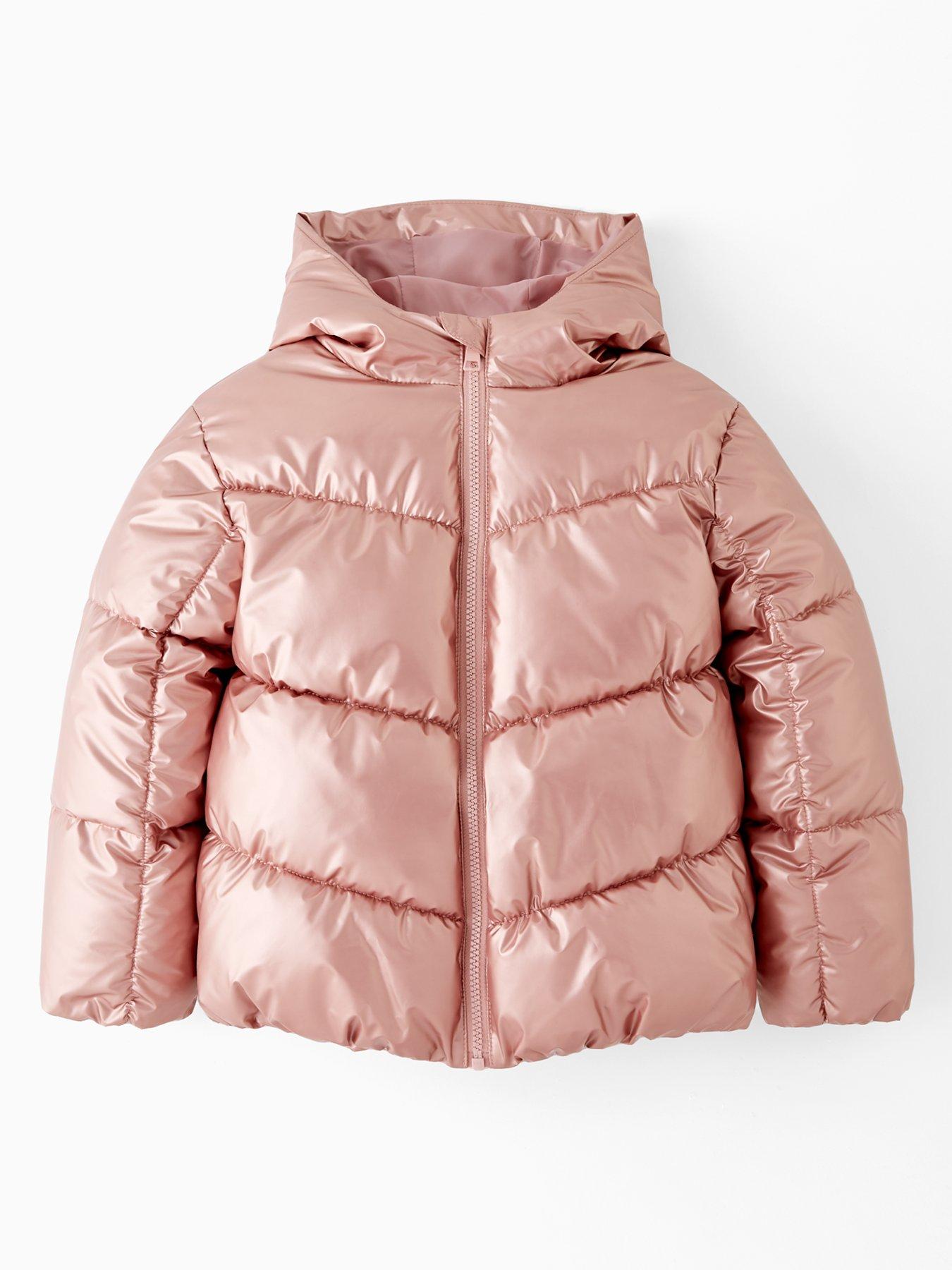 undefined Girls Metallic Coat - Multi