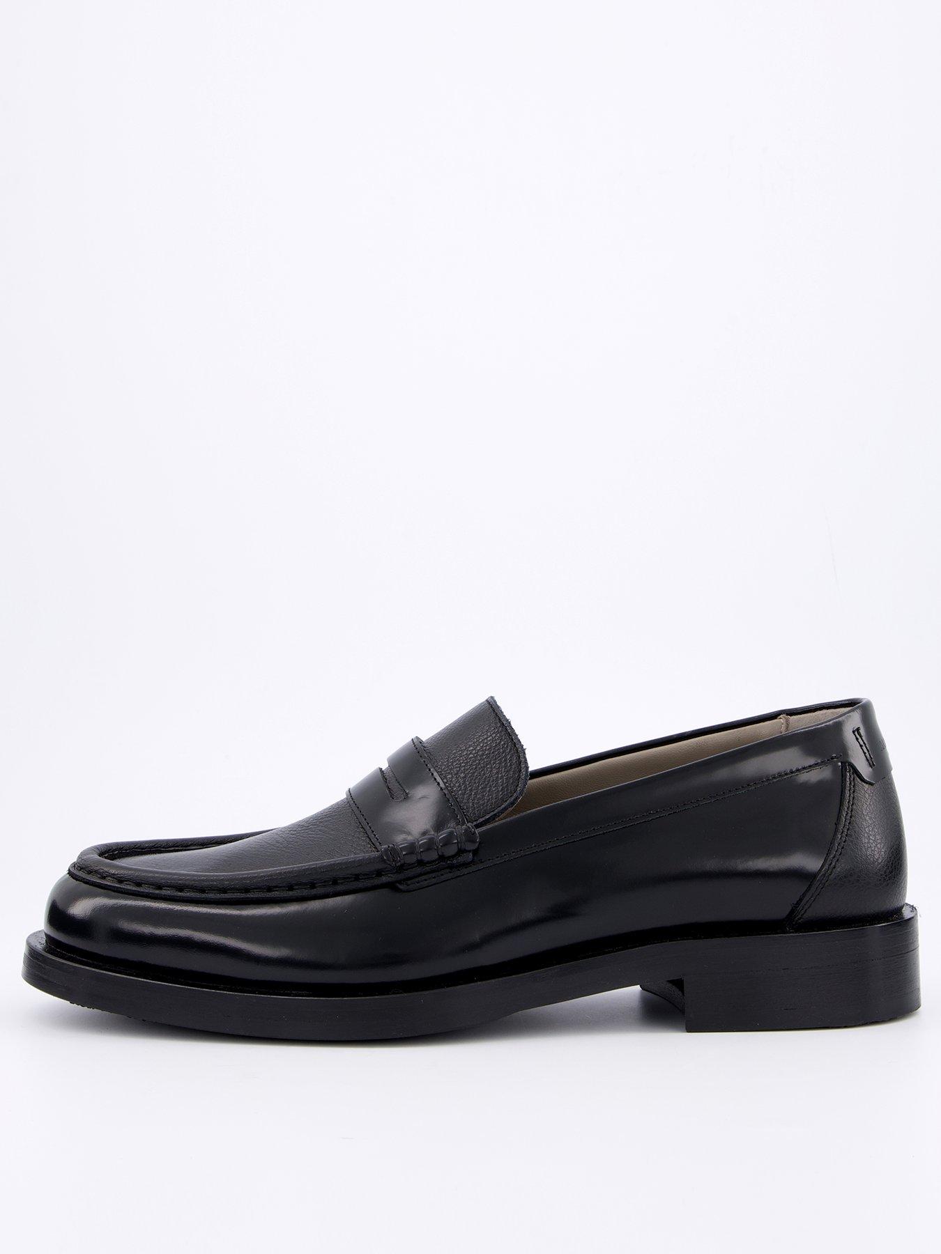 AllSaints Men's Bloom Leather Loafers - Black