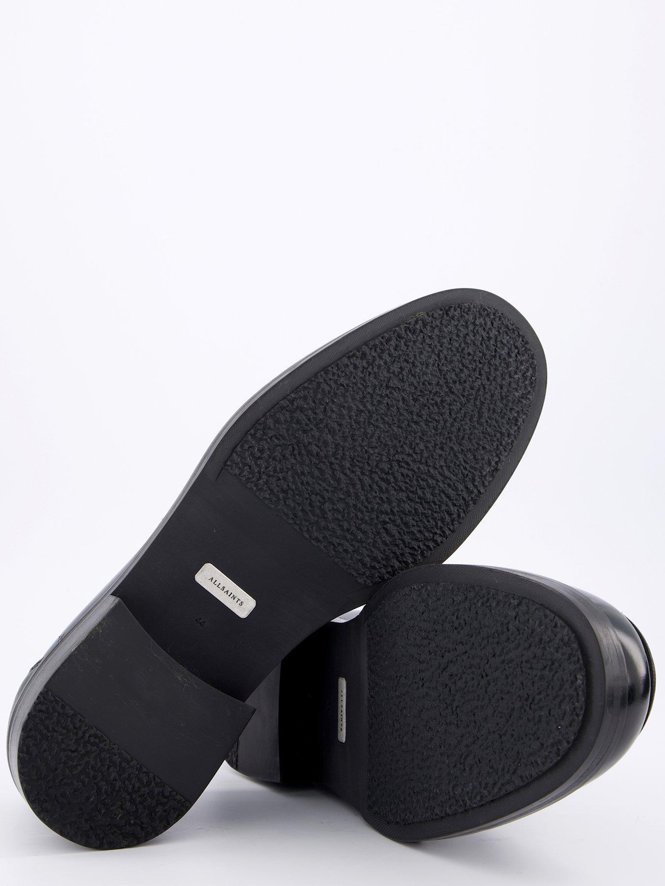 Image 4 of 7 of AllSaints Men's Bloom Leather Loafers - Black