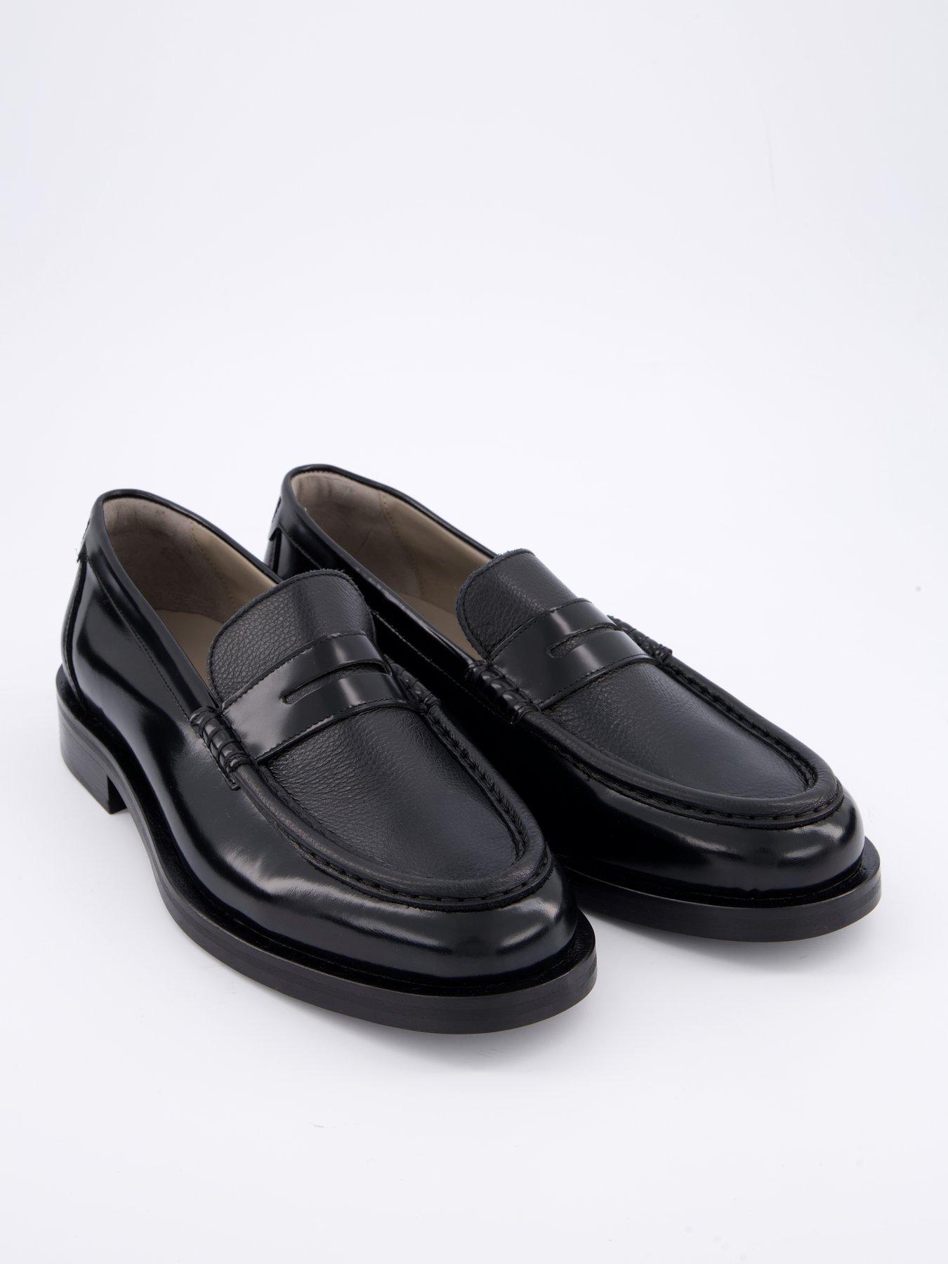 Image 6 of 7 of AllSaints Men's Bloom Leather Loafers - Black