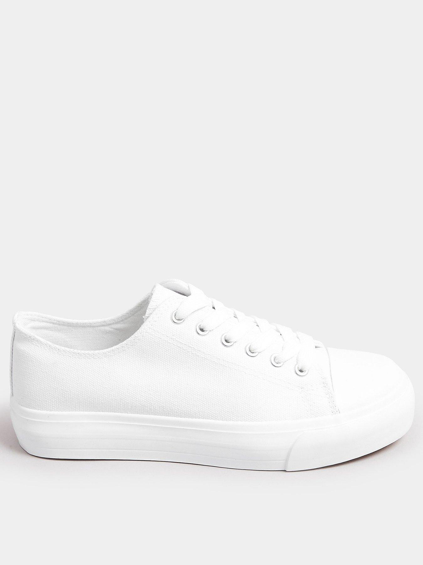 undefined Wide Fit Canvas Trainers