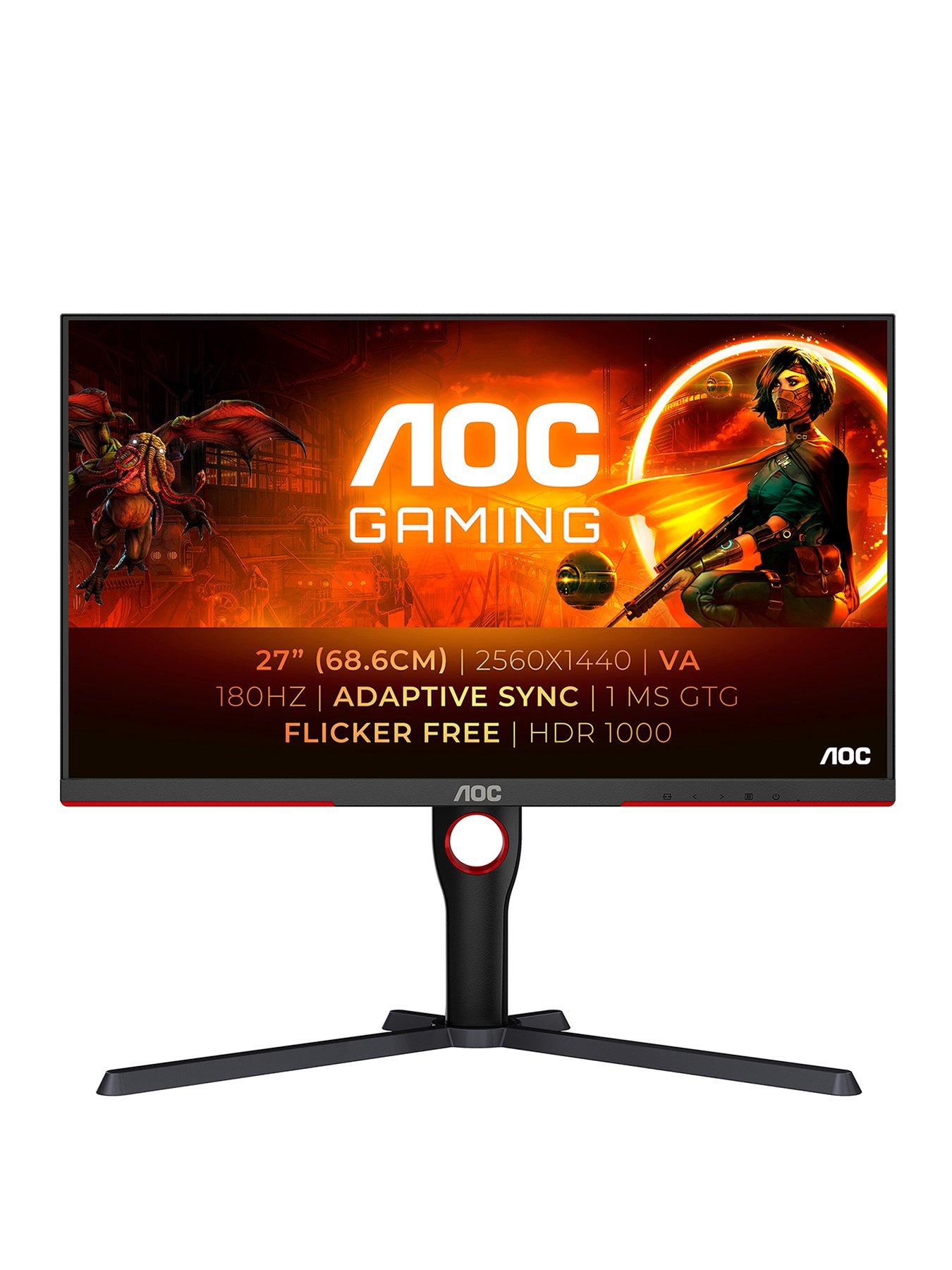 undefined AOC Q27G3XMN/BK Widescreen Gaming Monitor - 27in QHD (2560x1440) LED, 180Hz