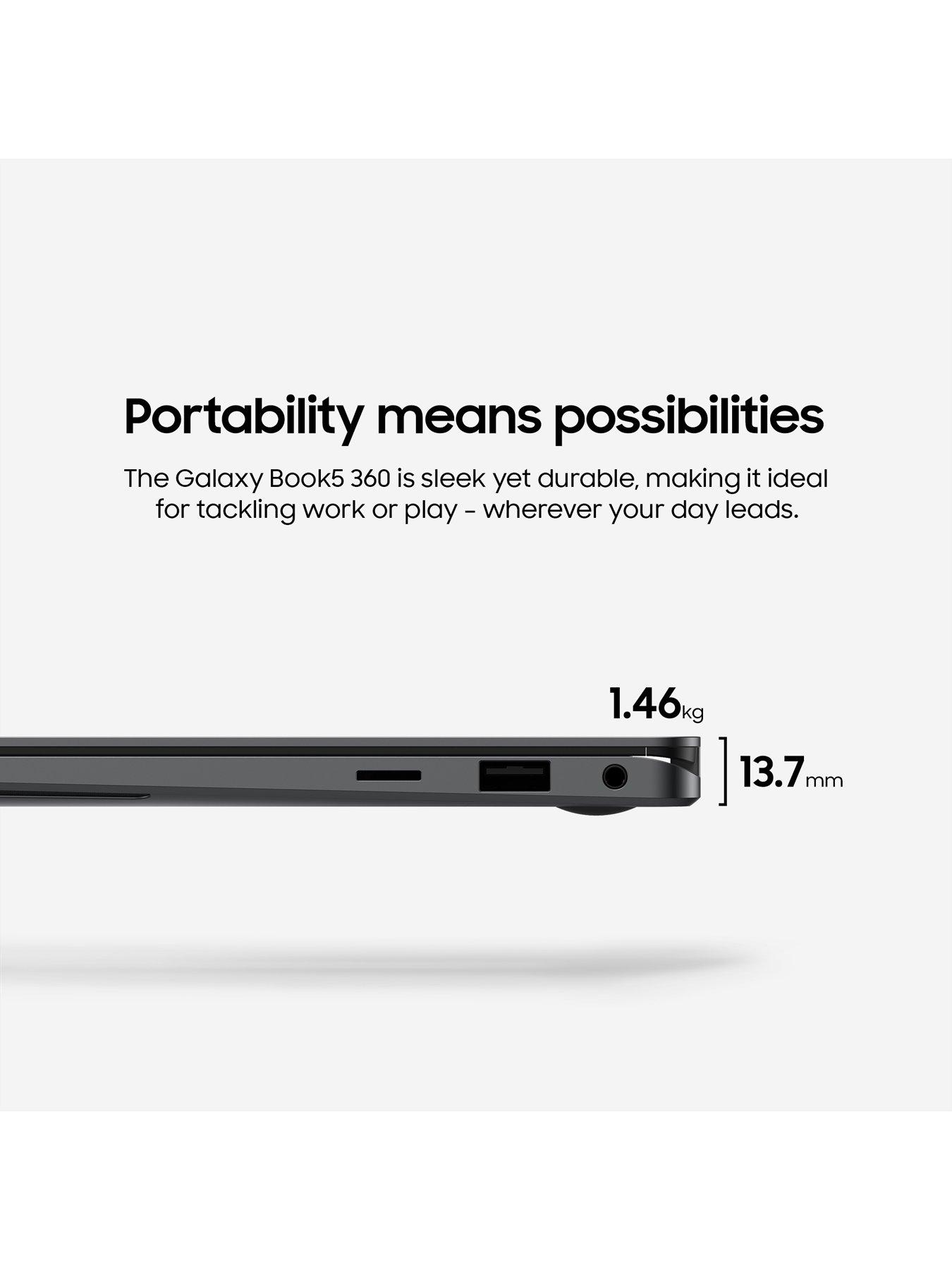 Image 6 of 8 of Samsung Galaxy Book5 360 Copilot+ PC (2025) - 15.6in FHD AMOLED Touchscreen - Intel Core Ultra 5 (Series 2) - 16GB RAM, 256GB SSD - Grey