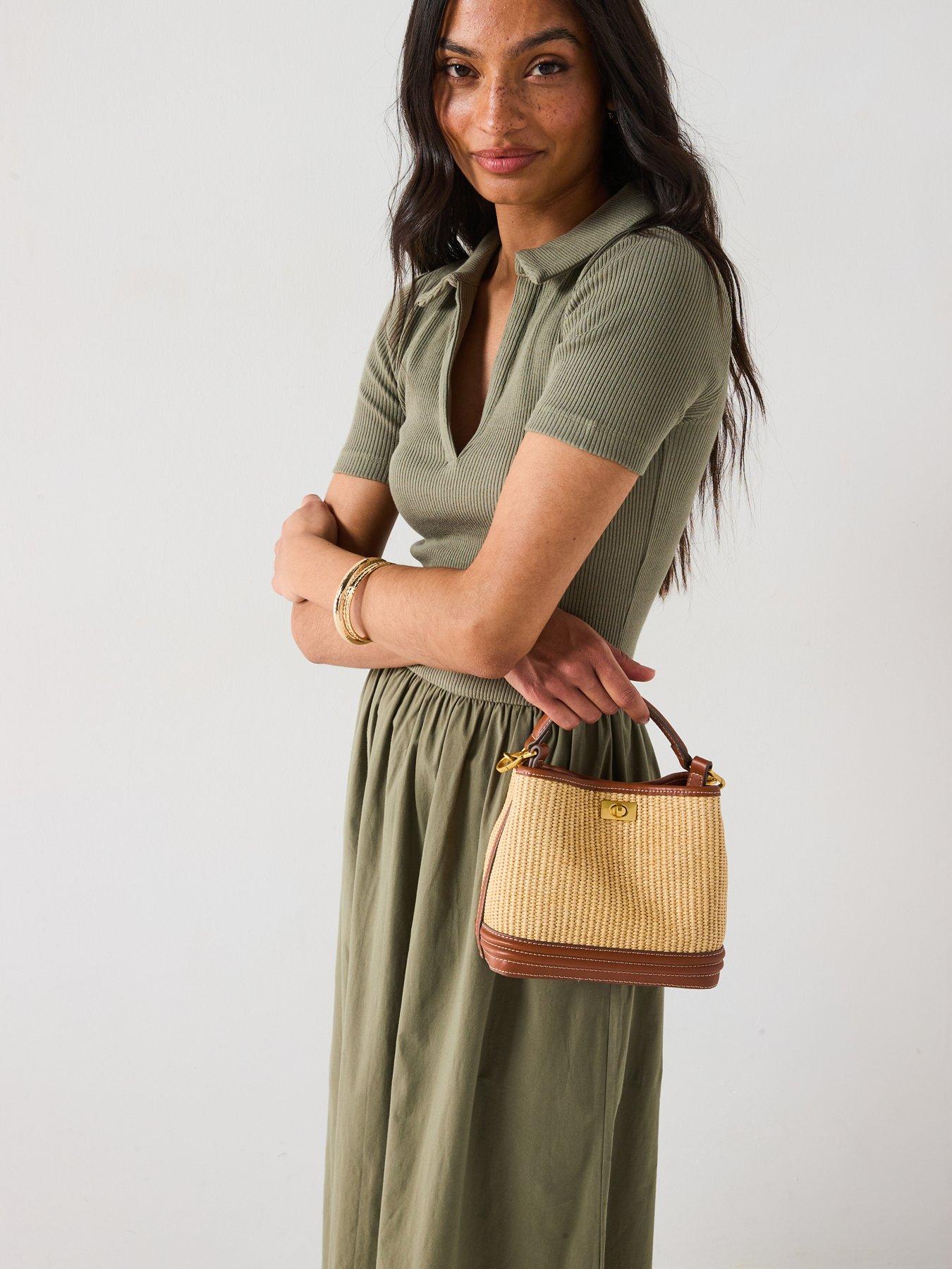 Image 3 of 6 of V by Very Collar Detail Woven Mix Midaxi Dress