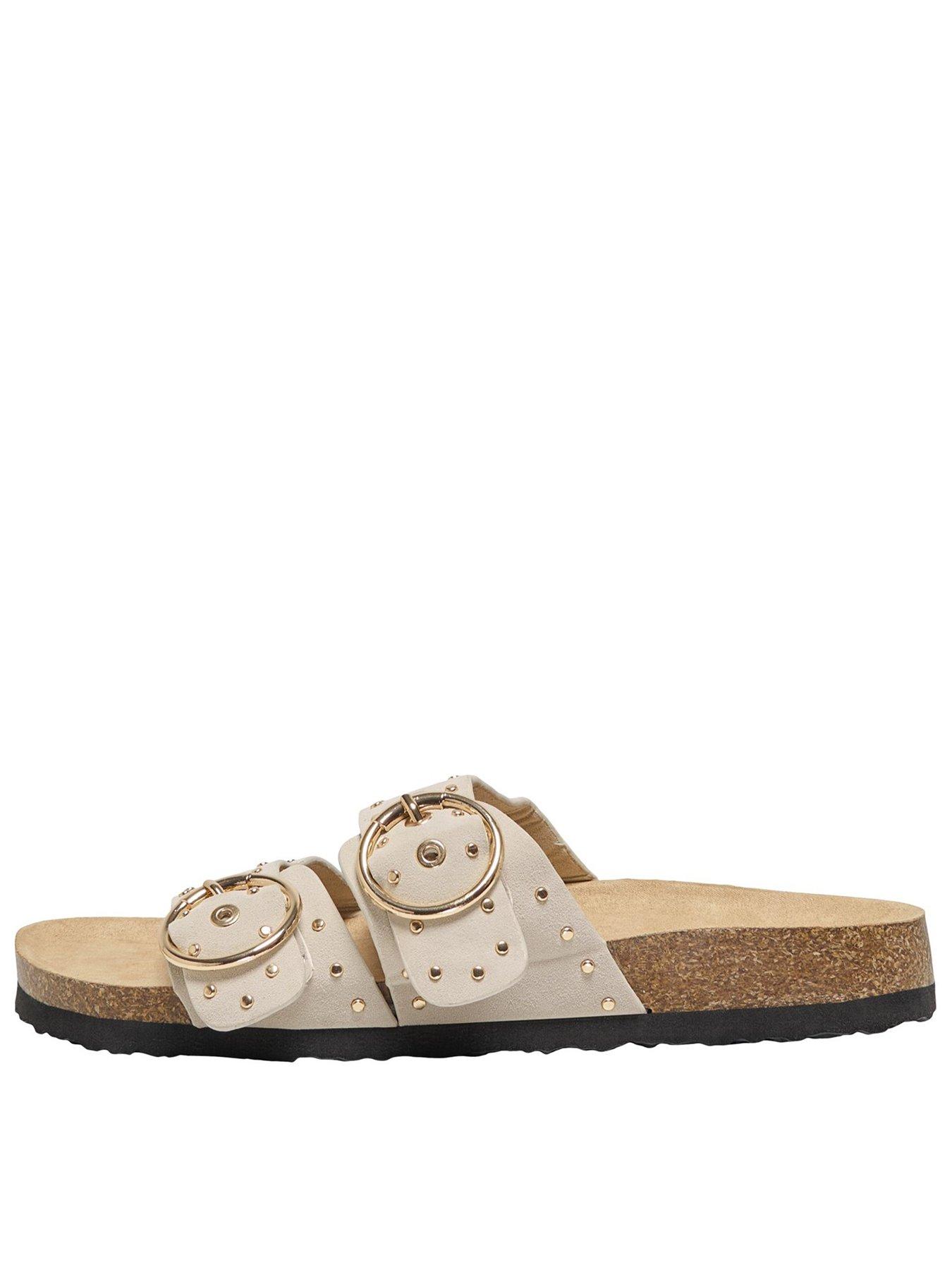 only-maxi-buckle-sandal-cream