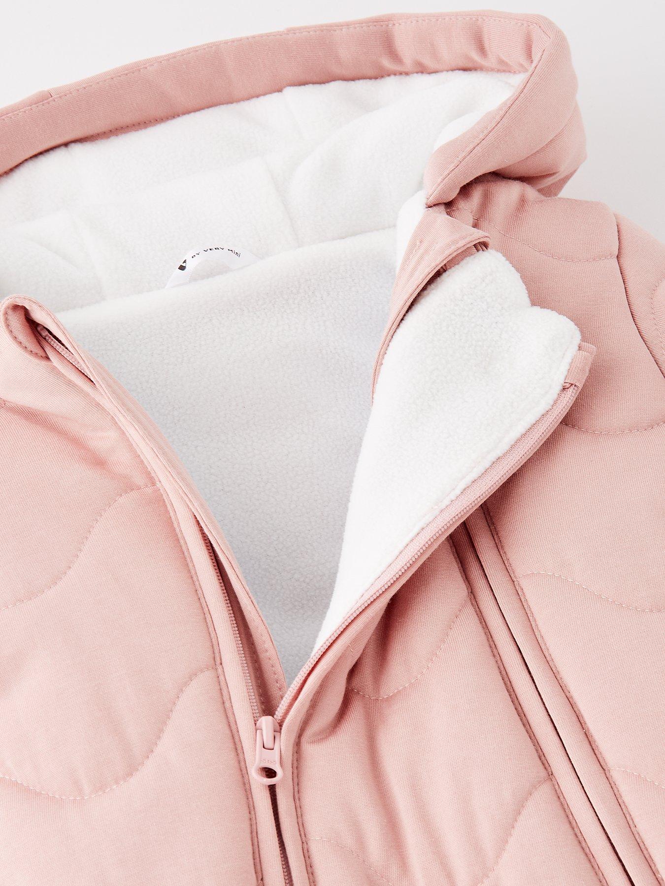 Image 4 of 4 of Mini V by Very Baby Girl Chevron Snowsuit - Pink
