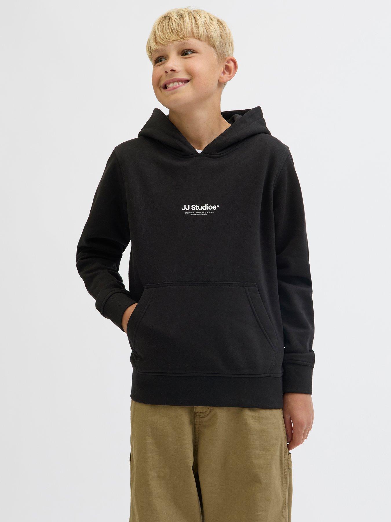 Jack & Jones Junior Boys Soho Hoodie, Black, Size 8 Years