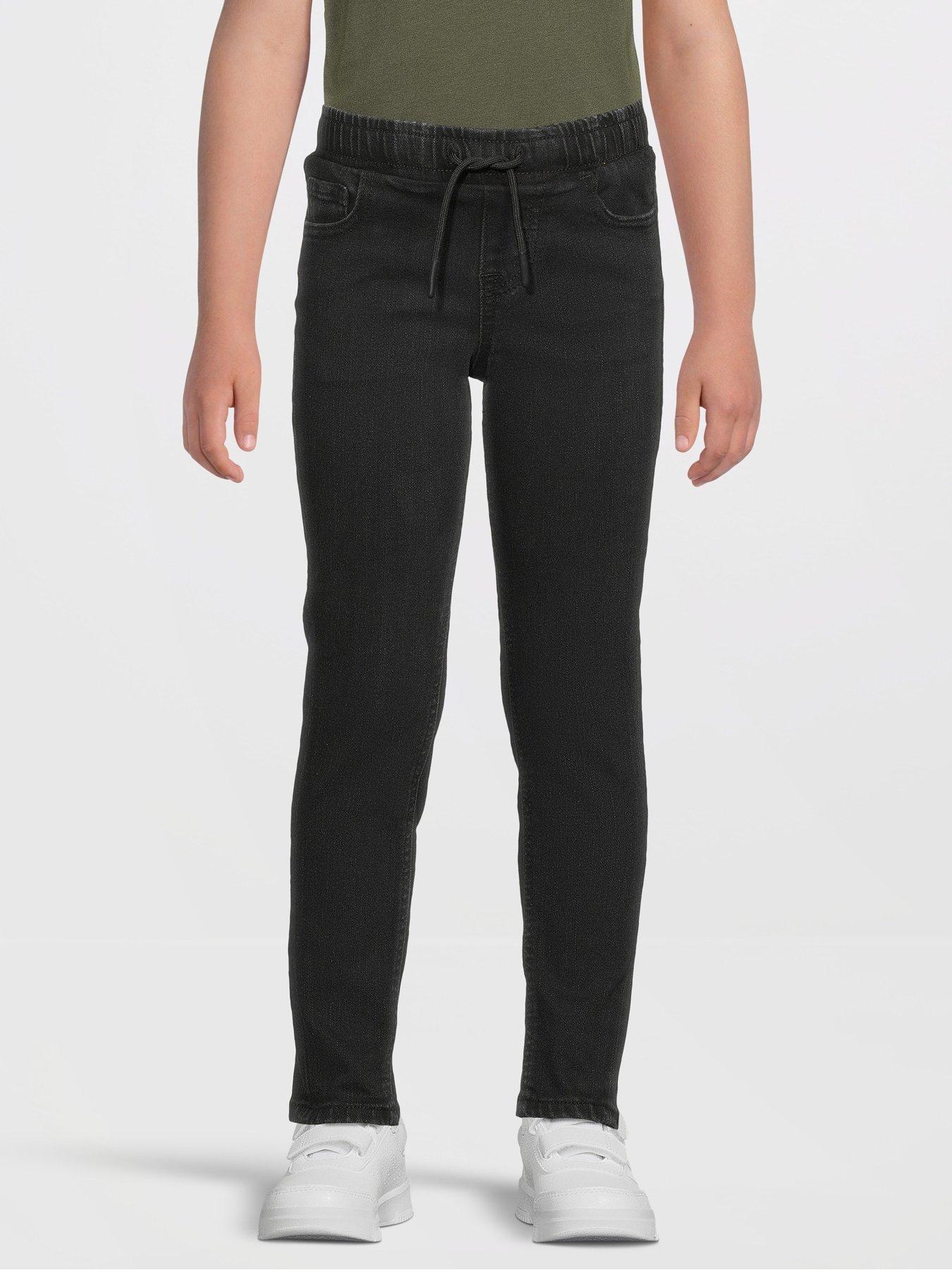 Jack & Jones Mini Younger Boys Glenn 996 Elasticated Waist Jeans - Black