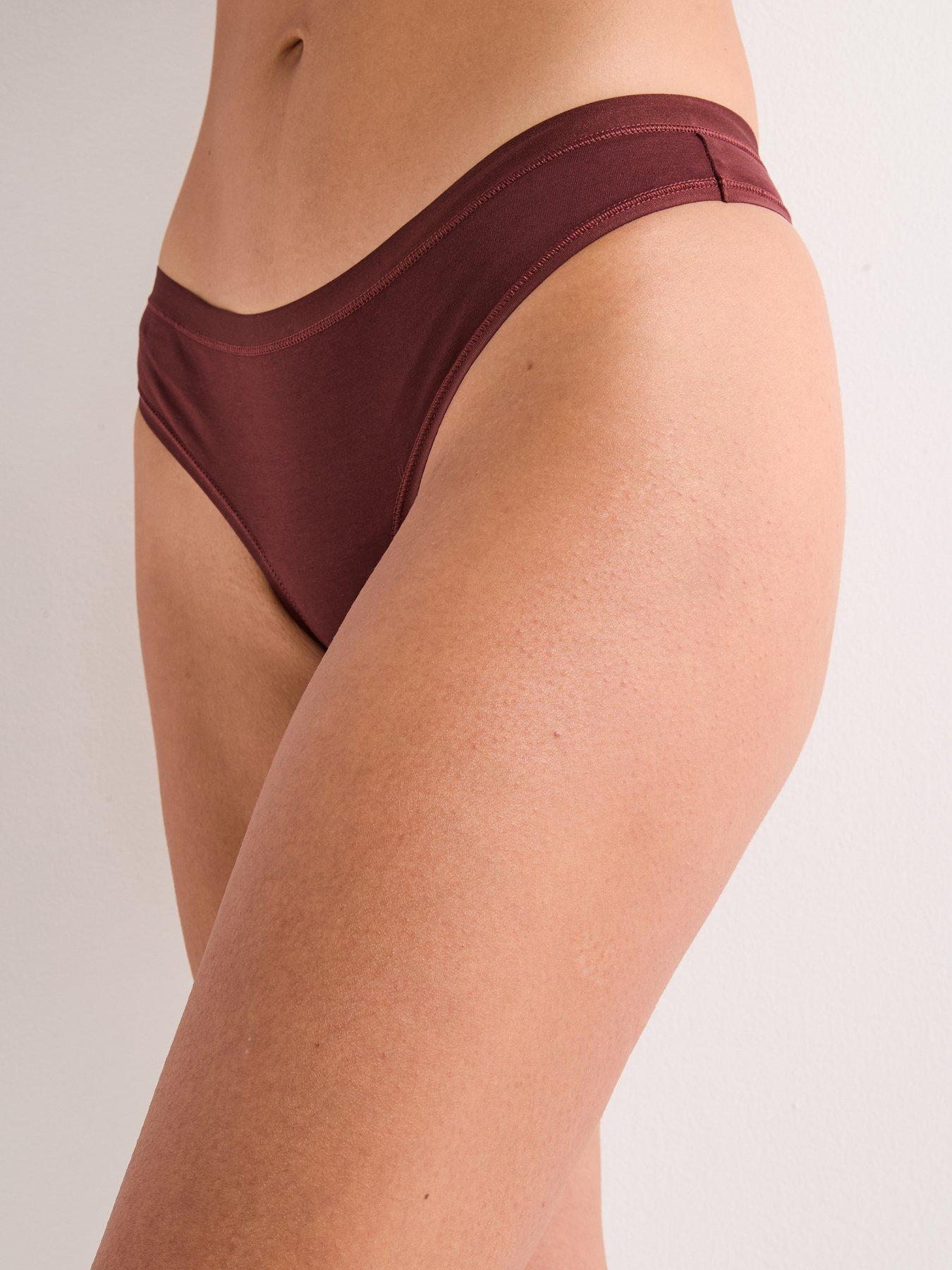Image 2 of 4 of Everyday 5Pk Cotton Plain And Printed Thongs - Multi